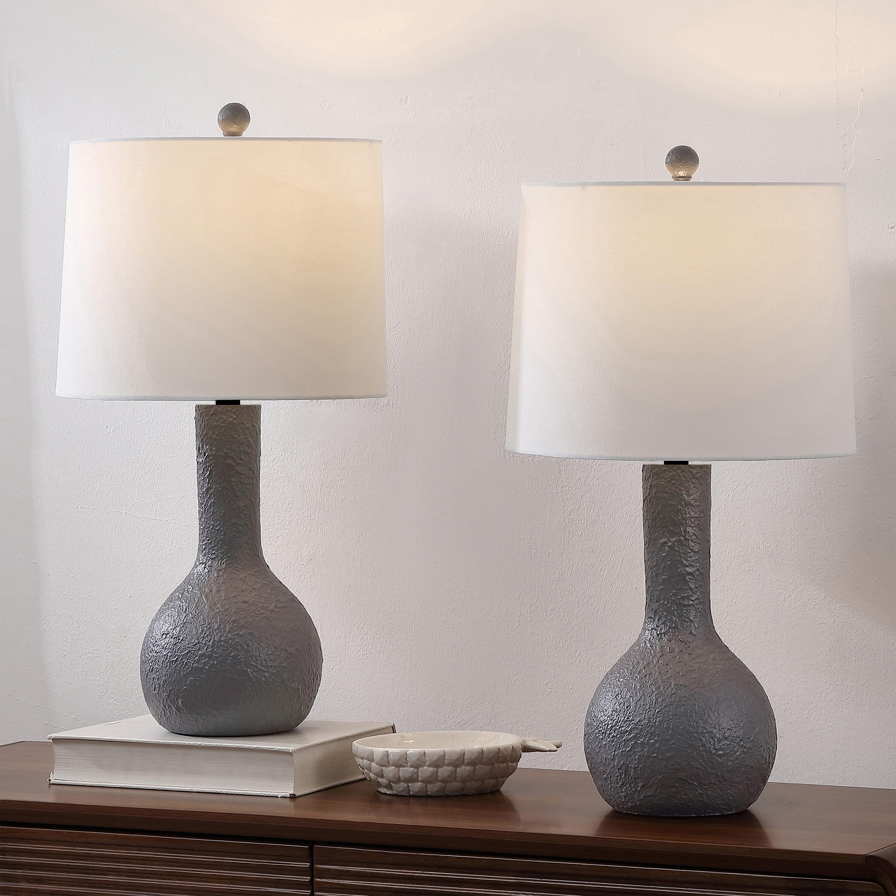 JONATHAN Y Katee Table Lamp (Set of 2), Gray, rollover