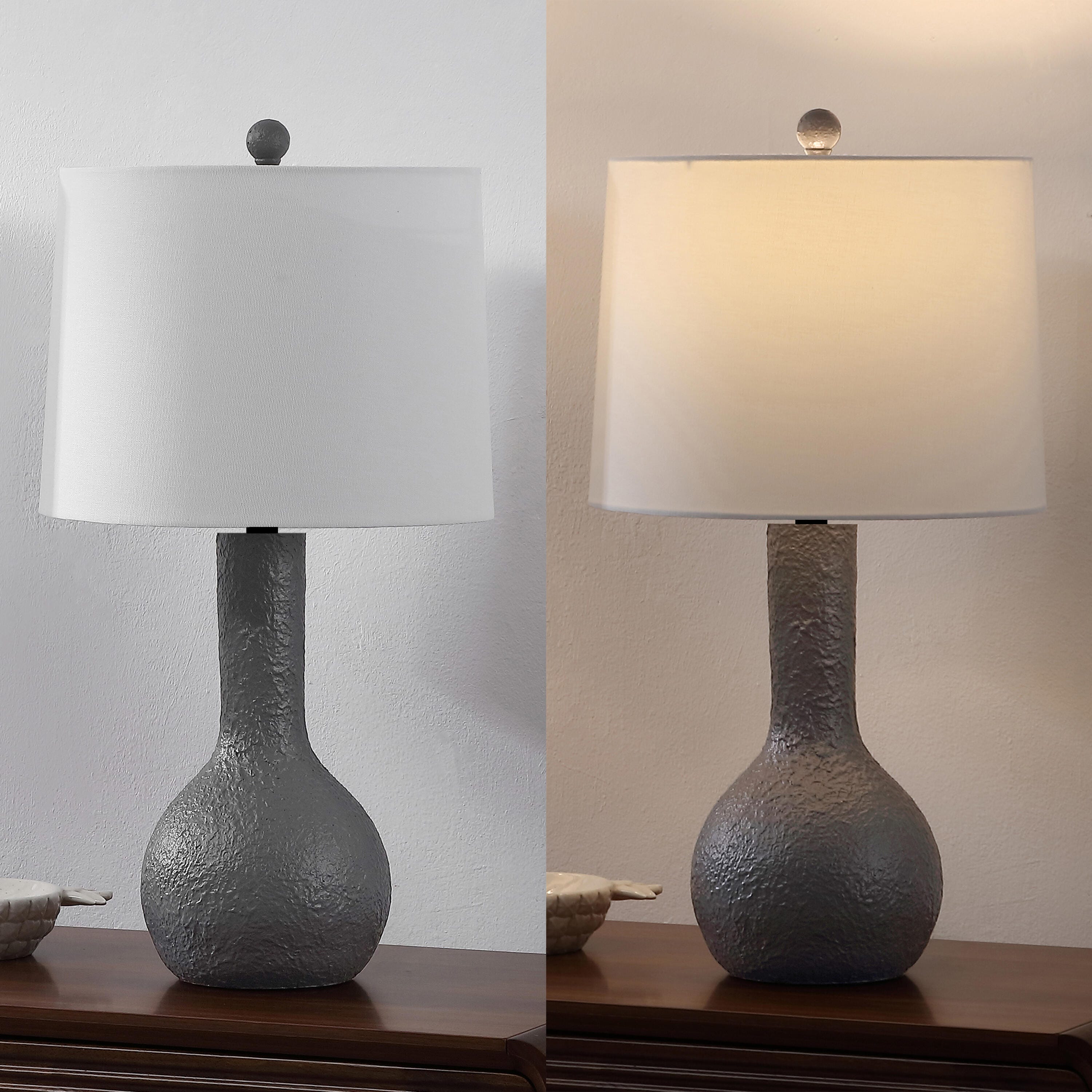 JONATHAN Y Katee Table Lamp (Set of 2), Gray, large