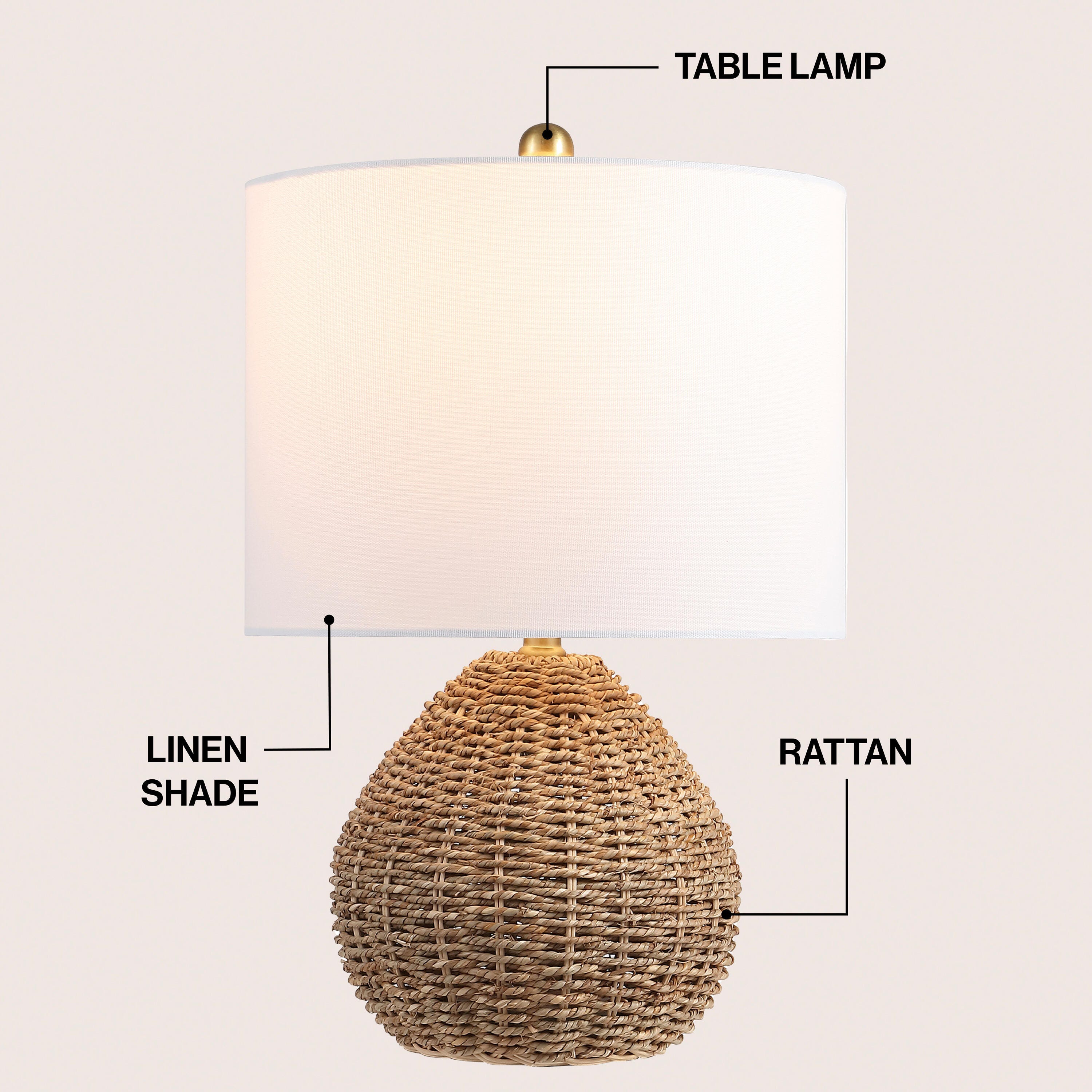 JONATHAN Y Kona Table Lamp, , large