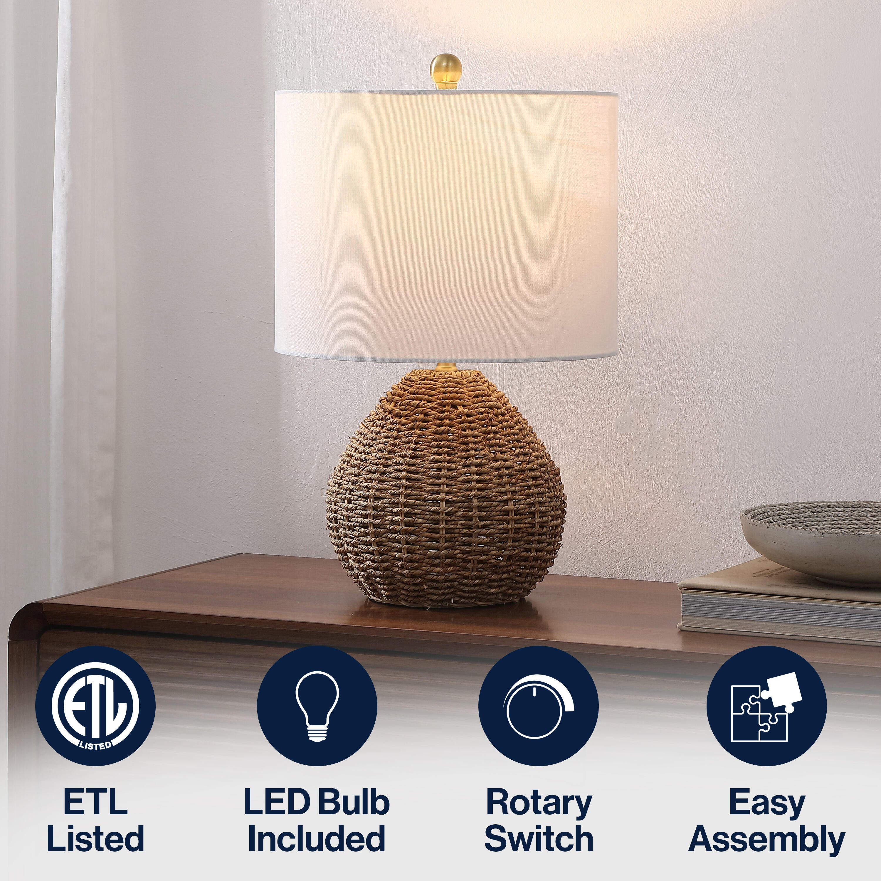 JONATHAN Y Kona Table Lamp, , large
