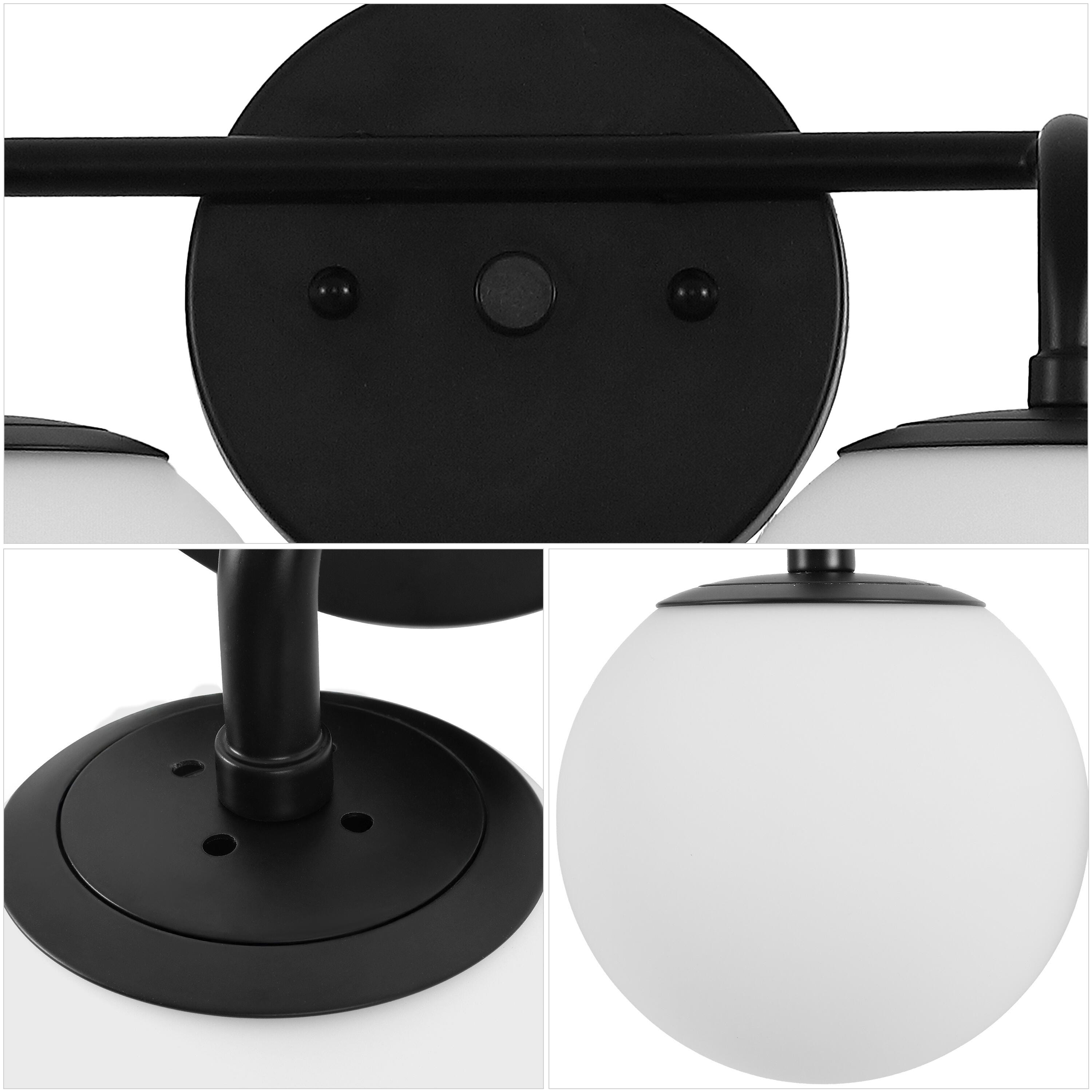 JONATHAN Y Louis Parisian 4-Light Scone, Black, large