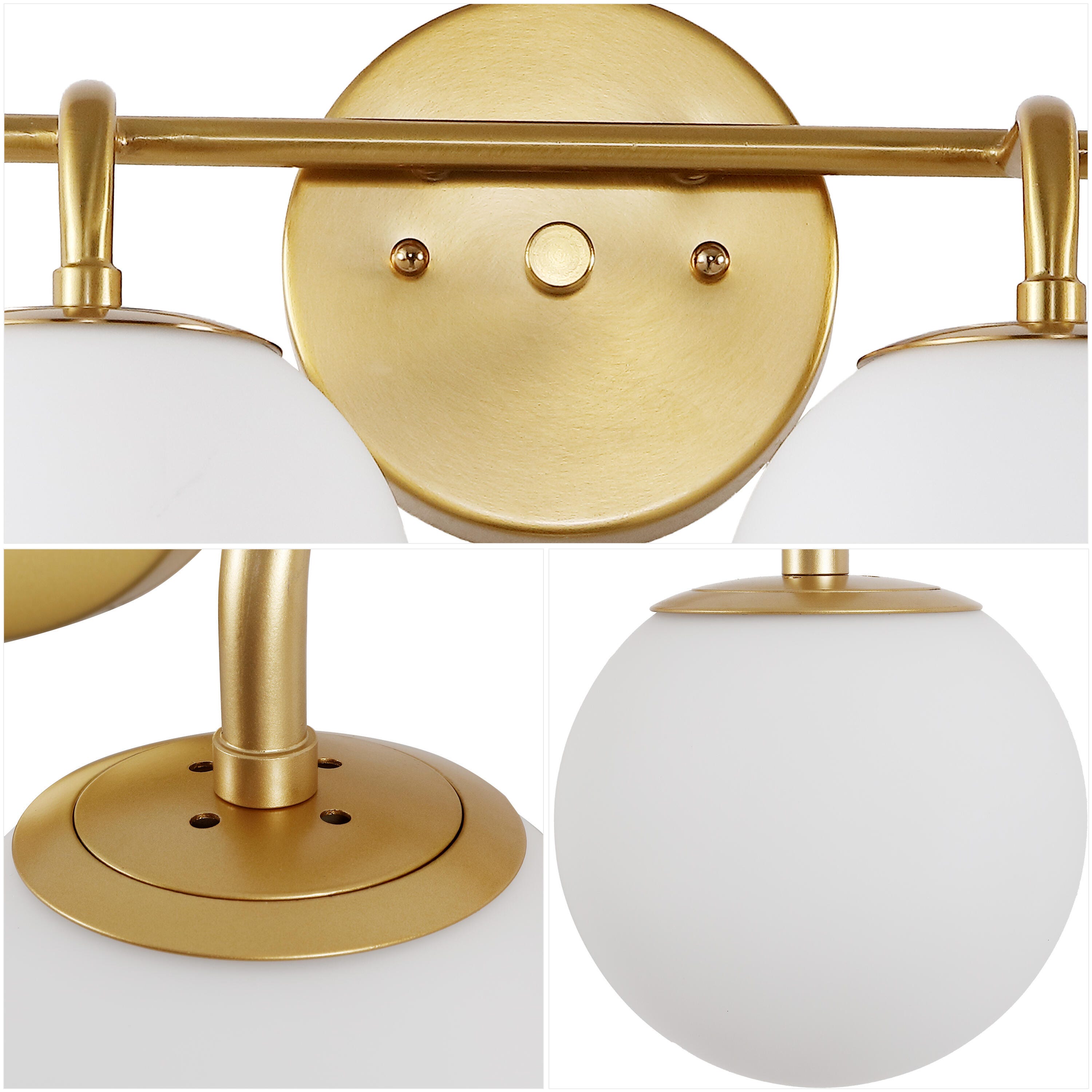 JONATHAN Y Louis Parisian 4-Light Scone, Gold, large