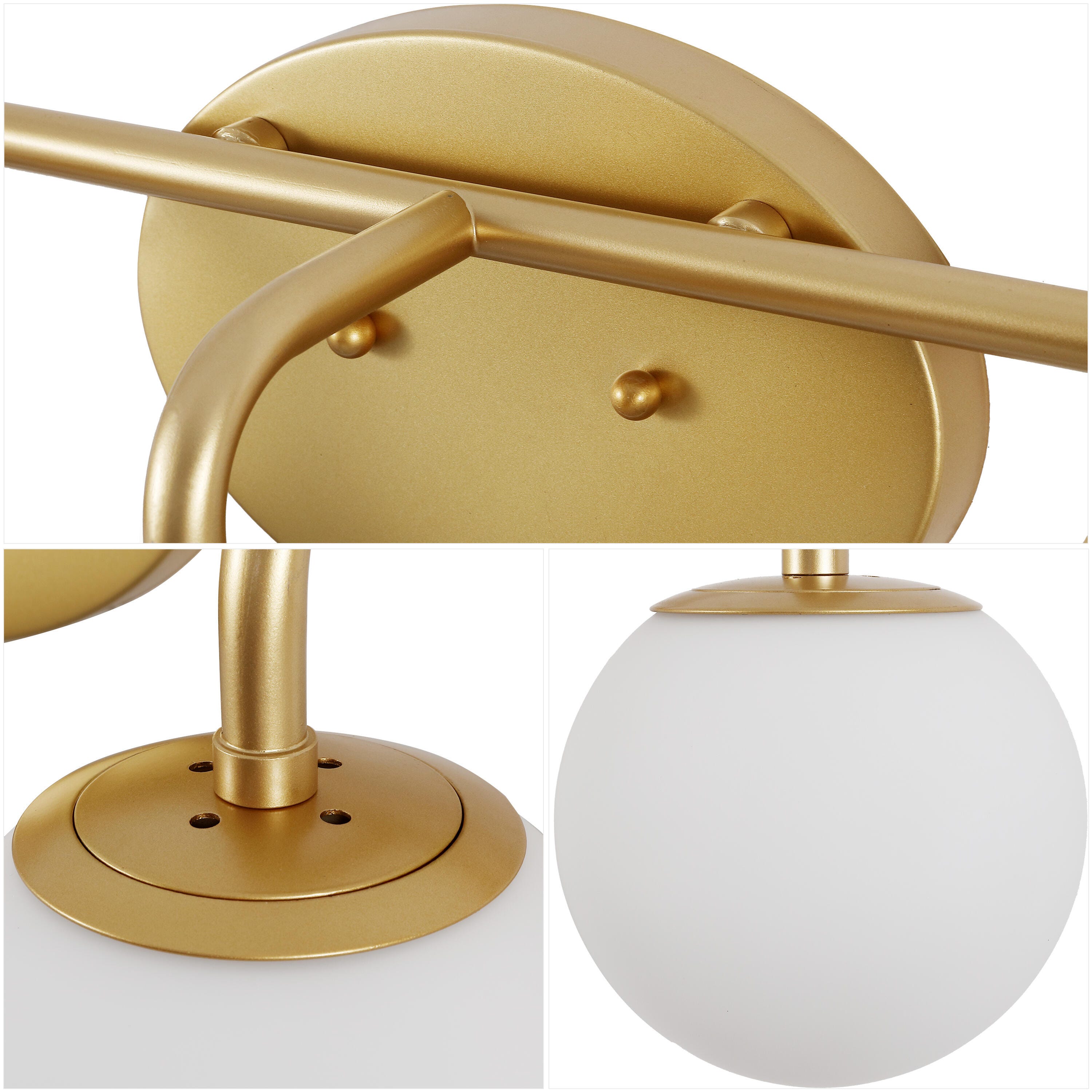 JONATHAN Y Louis Parisian 5-Light Scone, Gold, large