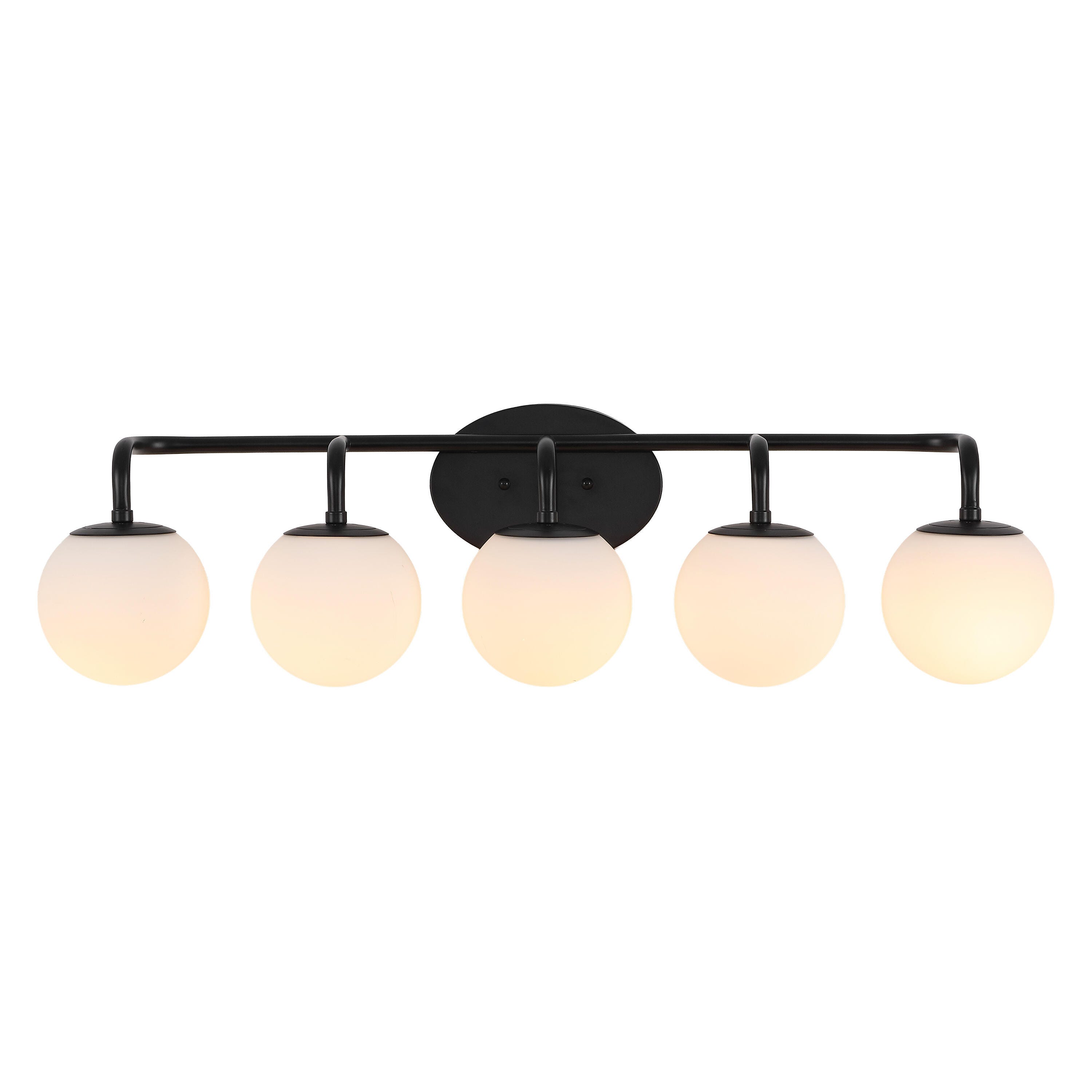 JONATHAN Y Louis Parisian 5-Light Scone, Black, large