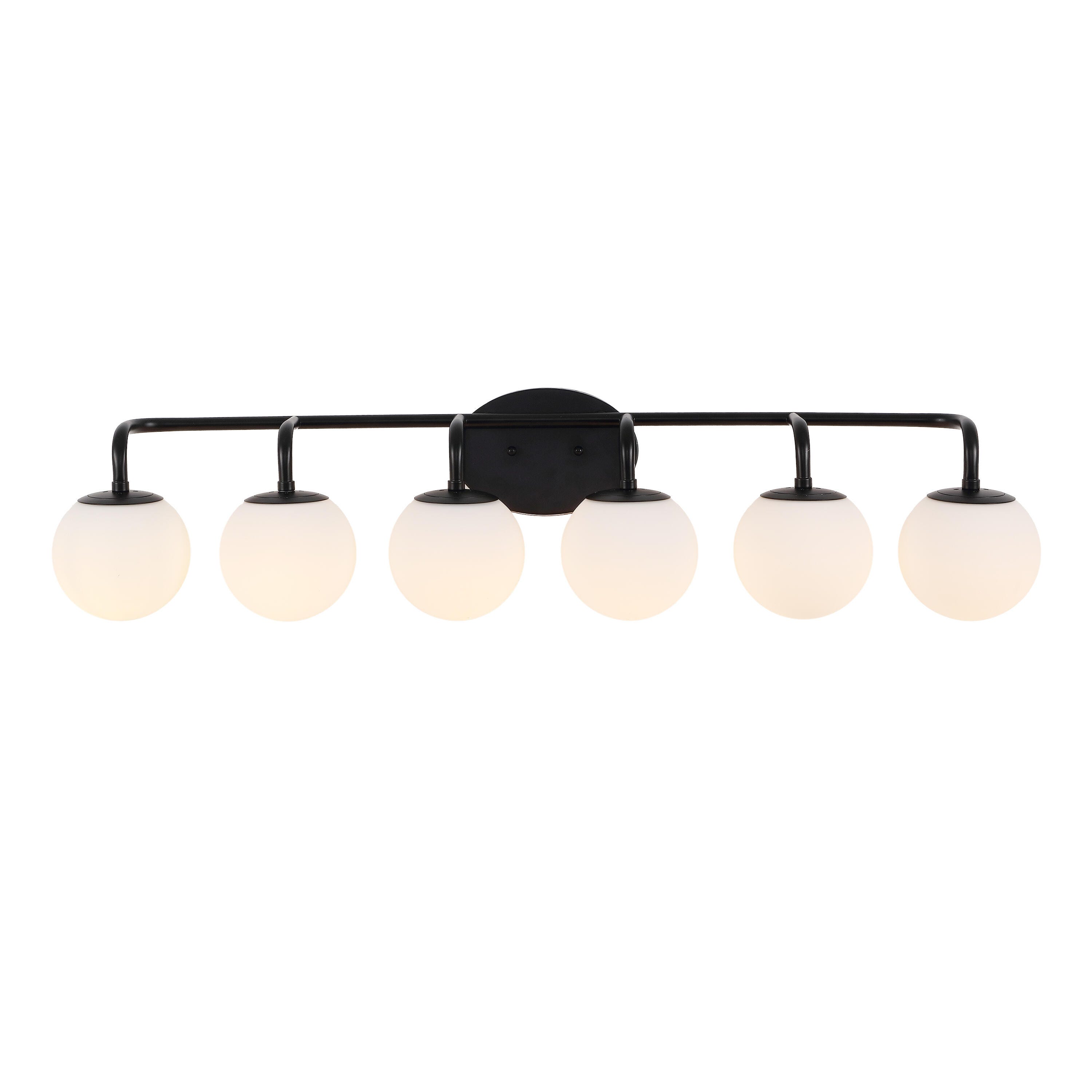 JONATHAN Y Louis Parisian 6-Light Scone, Black, large