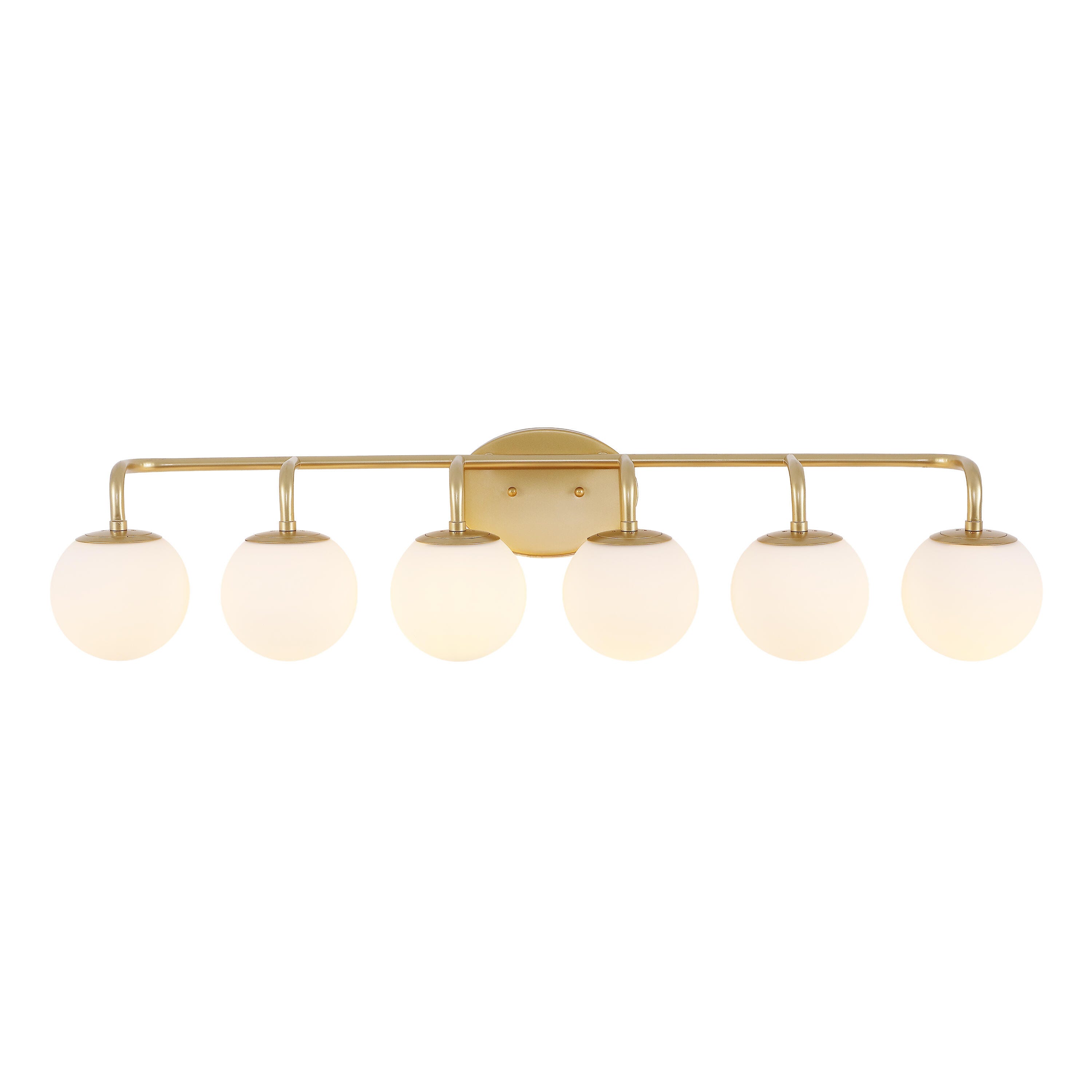 JONATHAN Y Louis Parisian 6-Light Scone, Gold, large