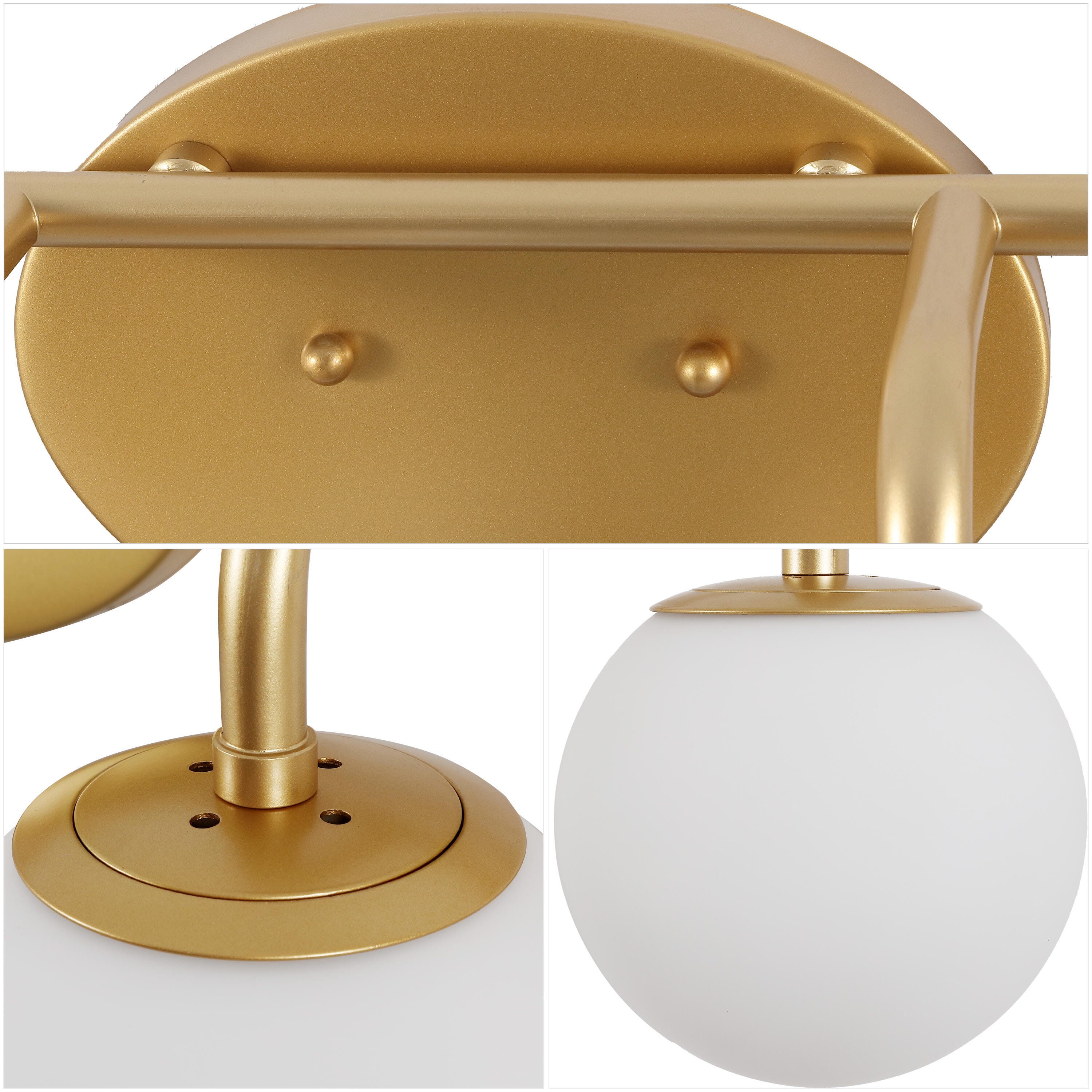 JONATHAN Y Louis Parisian 6-Light Scone, Gold, large