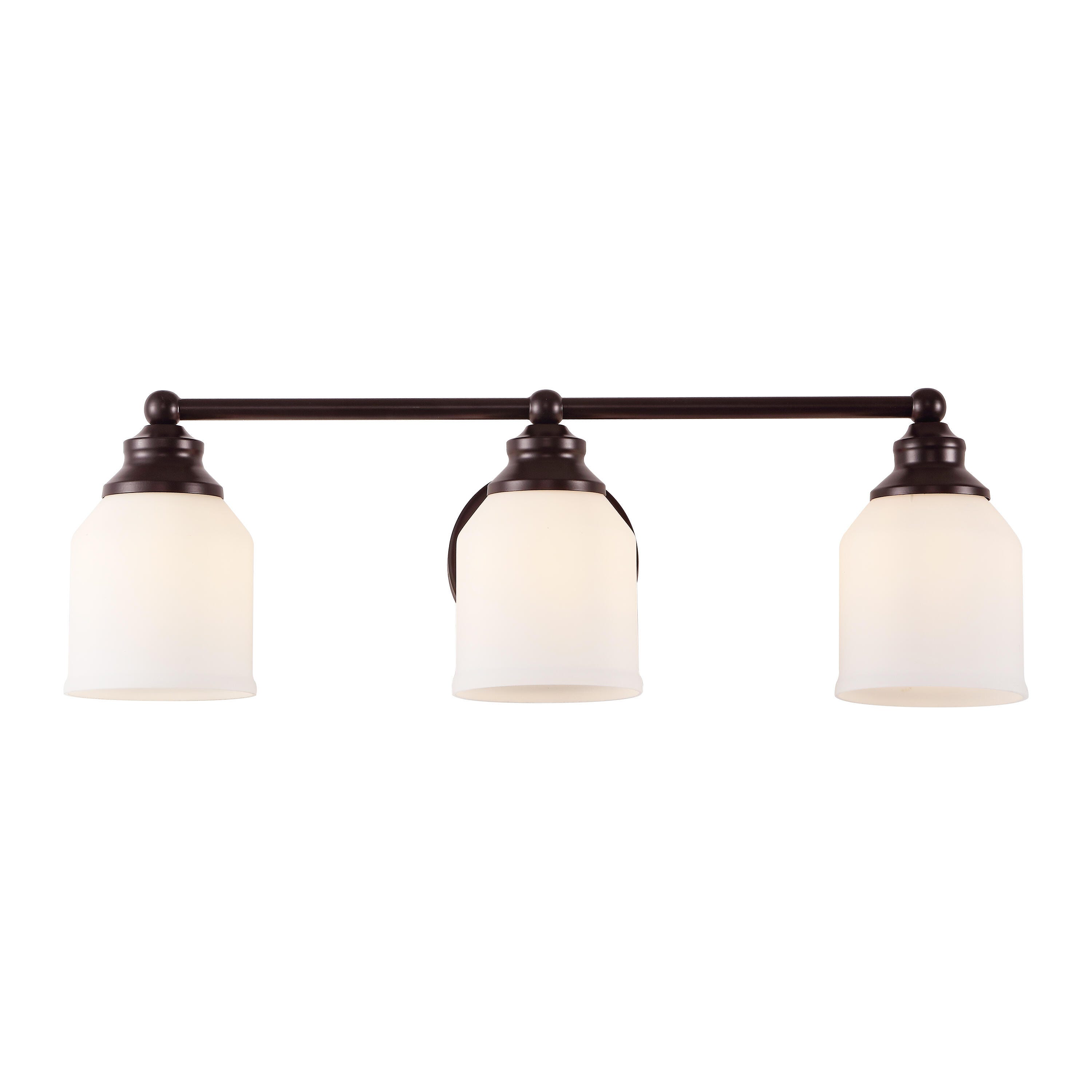 JONATHAN Y Lydia 3-Light Scone, Oil Rubbed Bronze/White, large