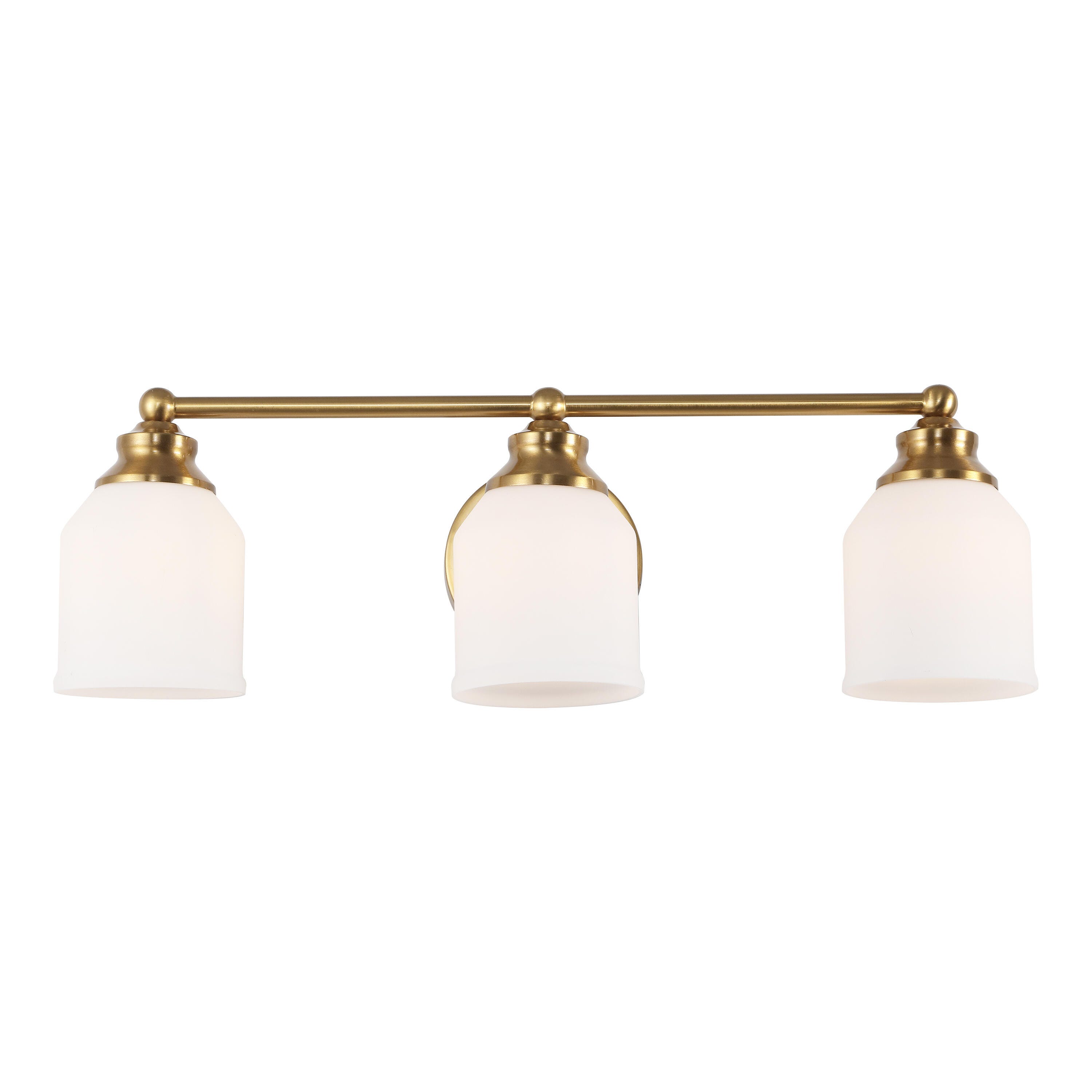 JONATHAN Y Lydia 3-Light Scone, Brass Gold/White, large