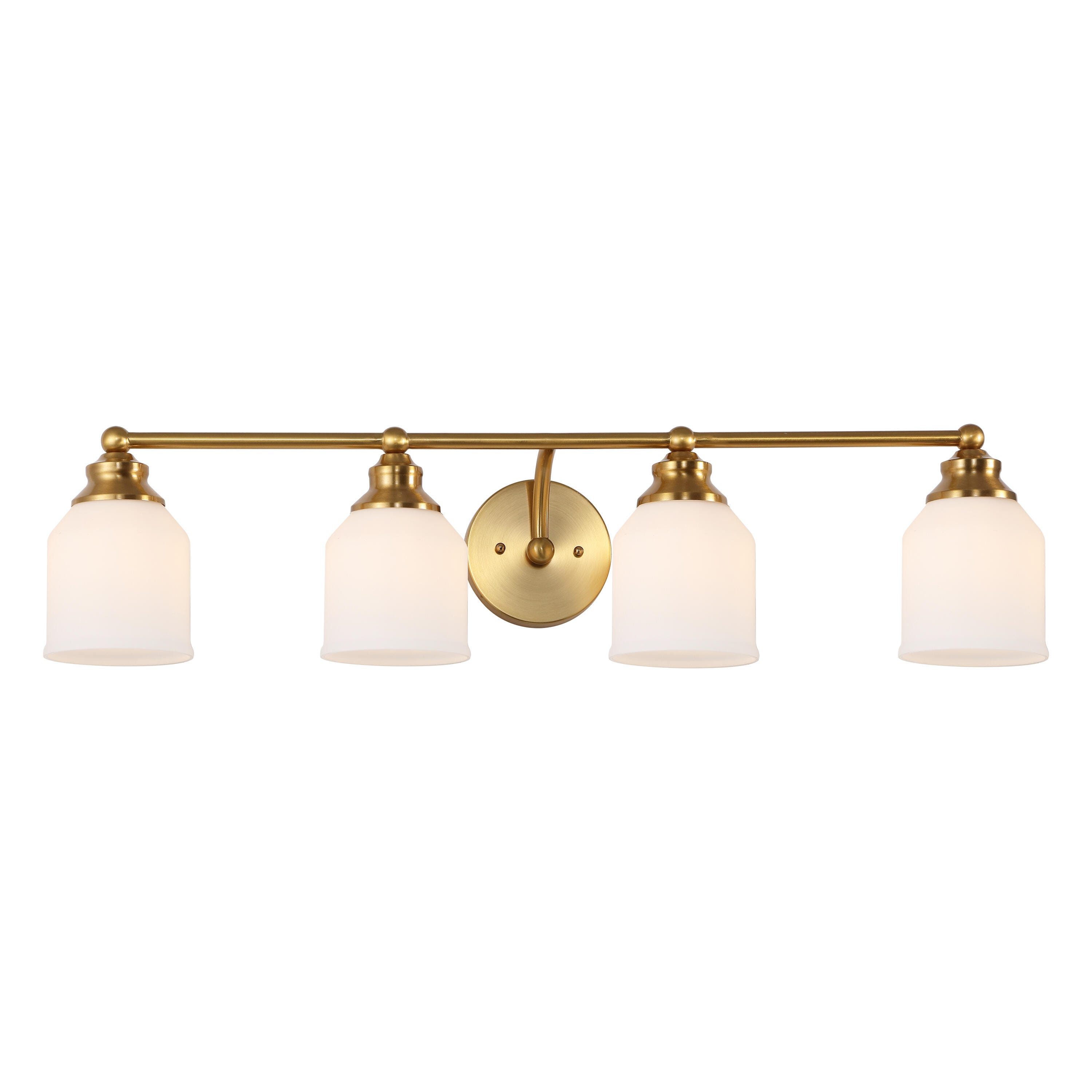 JONATHAN Y Lydia 4-Light Scone, Brass Gold/White, large