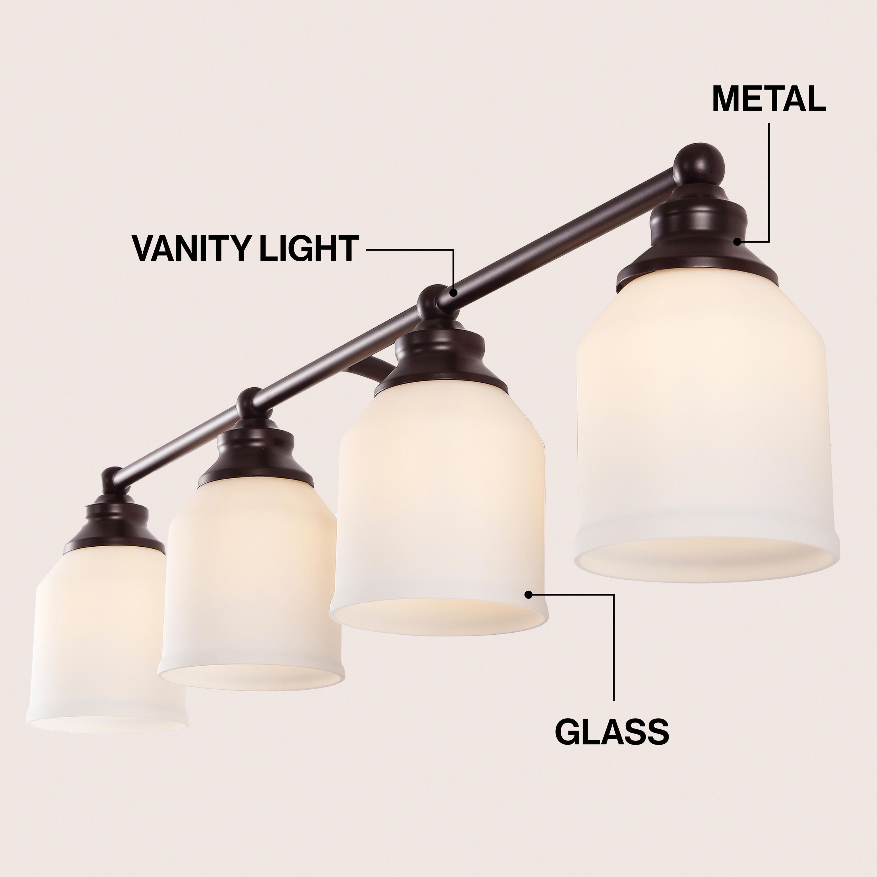 JONATHAN Y Lydia 4-Light Scone, Oil Rubbed Bronze/White, large