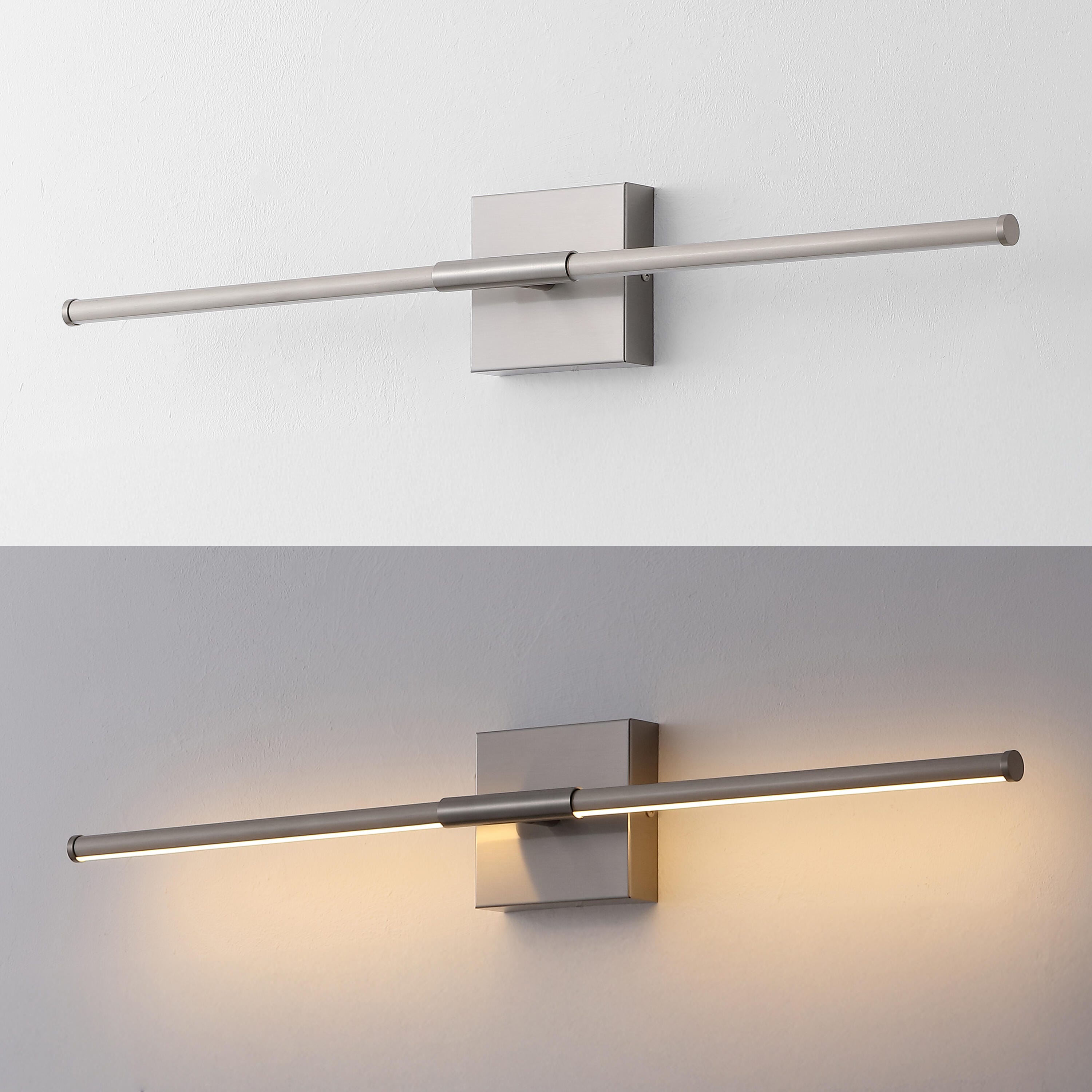 JONATHAN Y McKenna Wall Sconce, Nickel, large