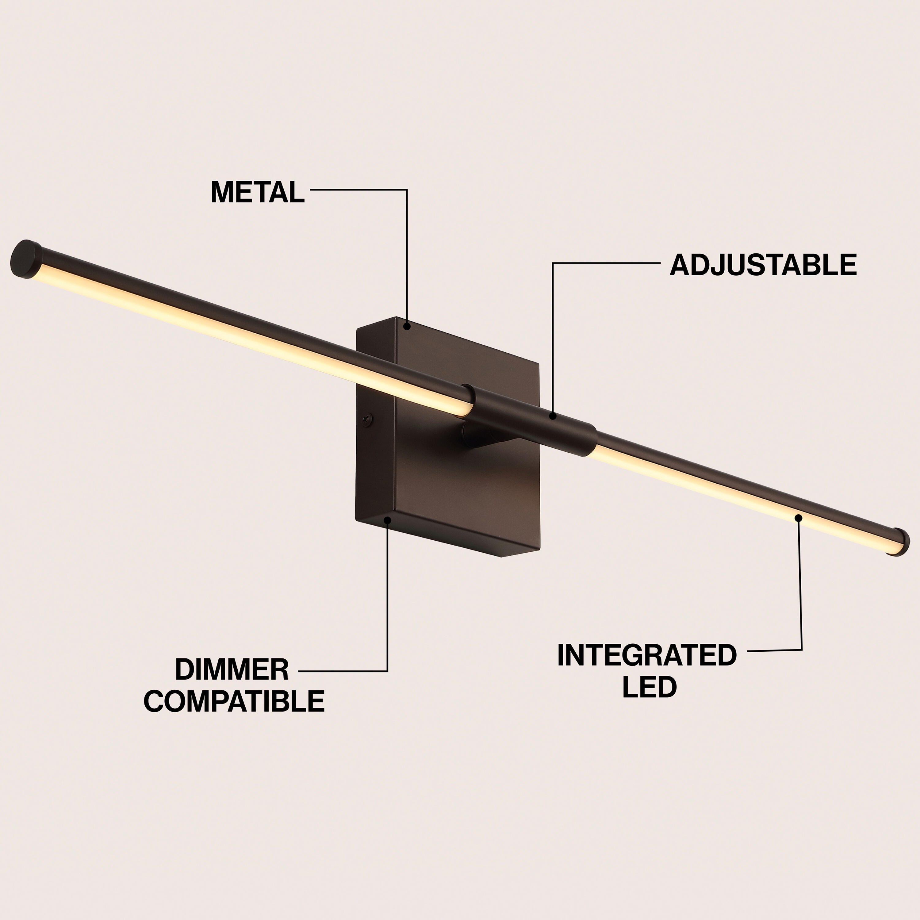 JONATHAN Y McKenna Wall Sconce, Oil Rubbed Bronze, large