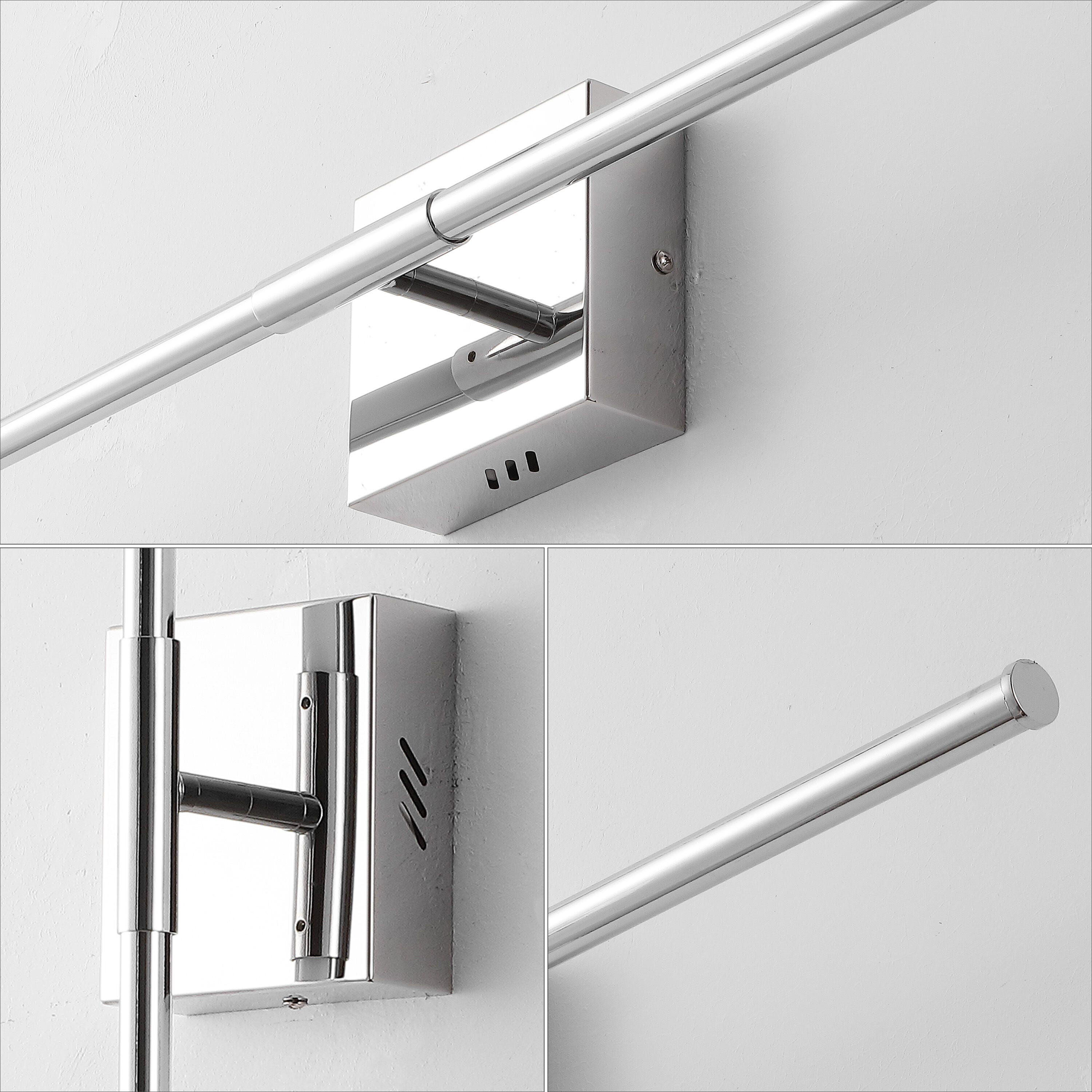 JONATHAN Y McKenna Wall Sconce, Chrome, large