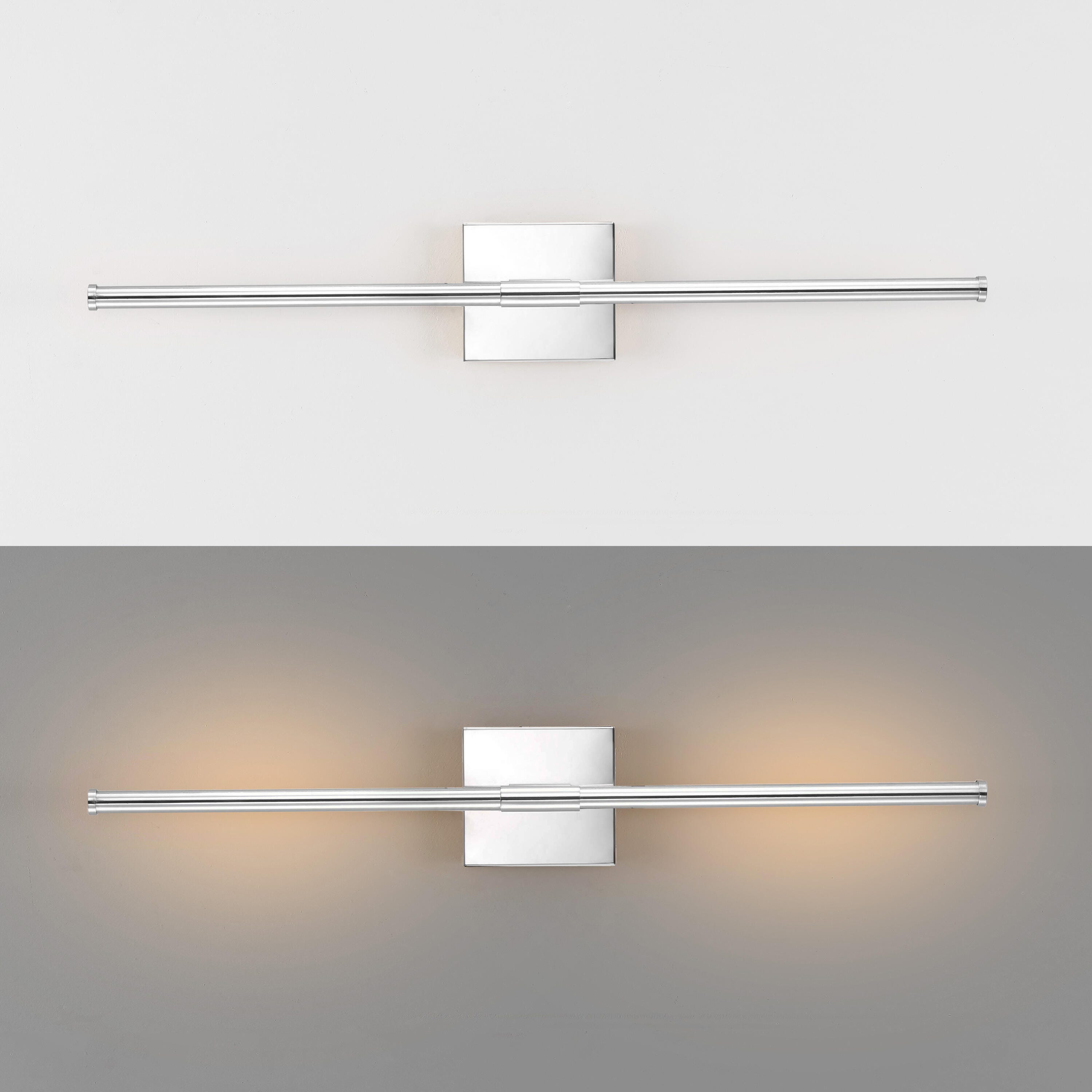 JONATHAN Y McKenna Wall Sconce, Chrome, large