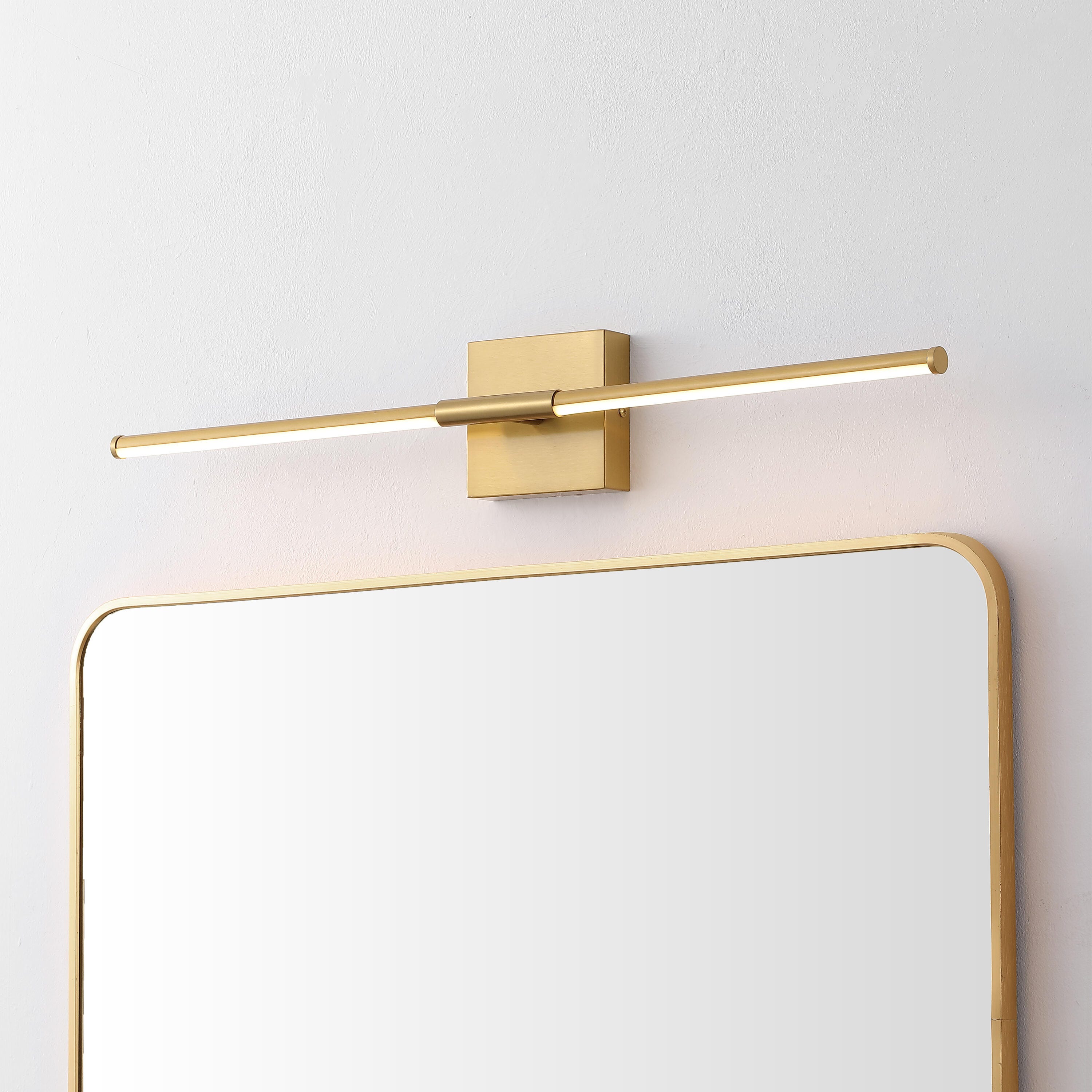 JONATHAN Y McKenna Wall Sconce, Brass Gold, rollover