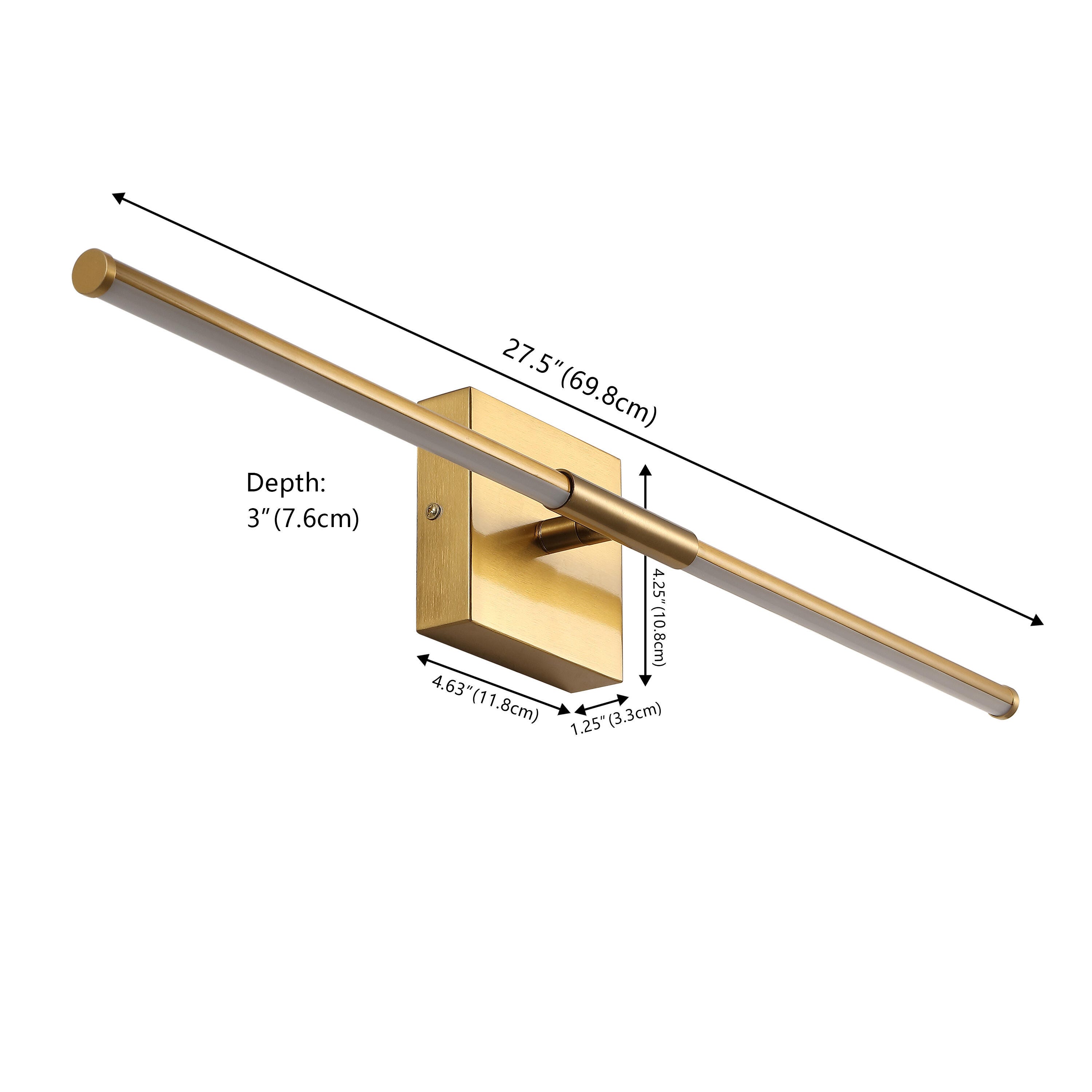 JONATHAN Y McKenna Wall Sconce, Brass Gold, large