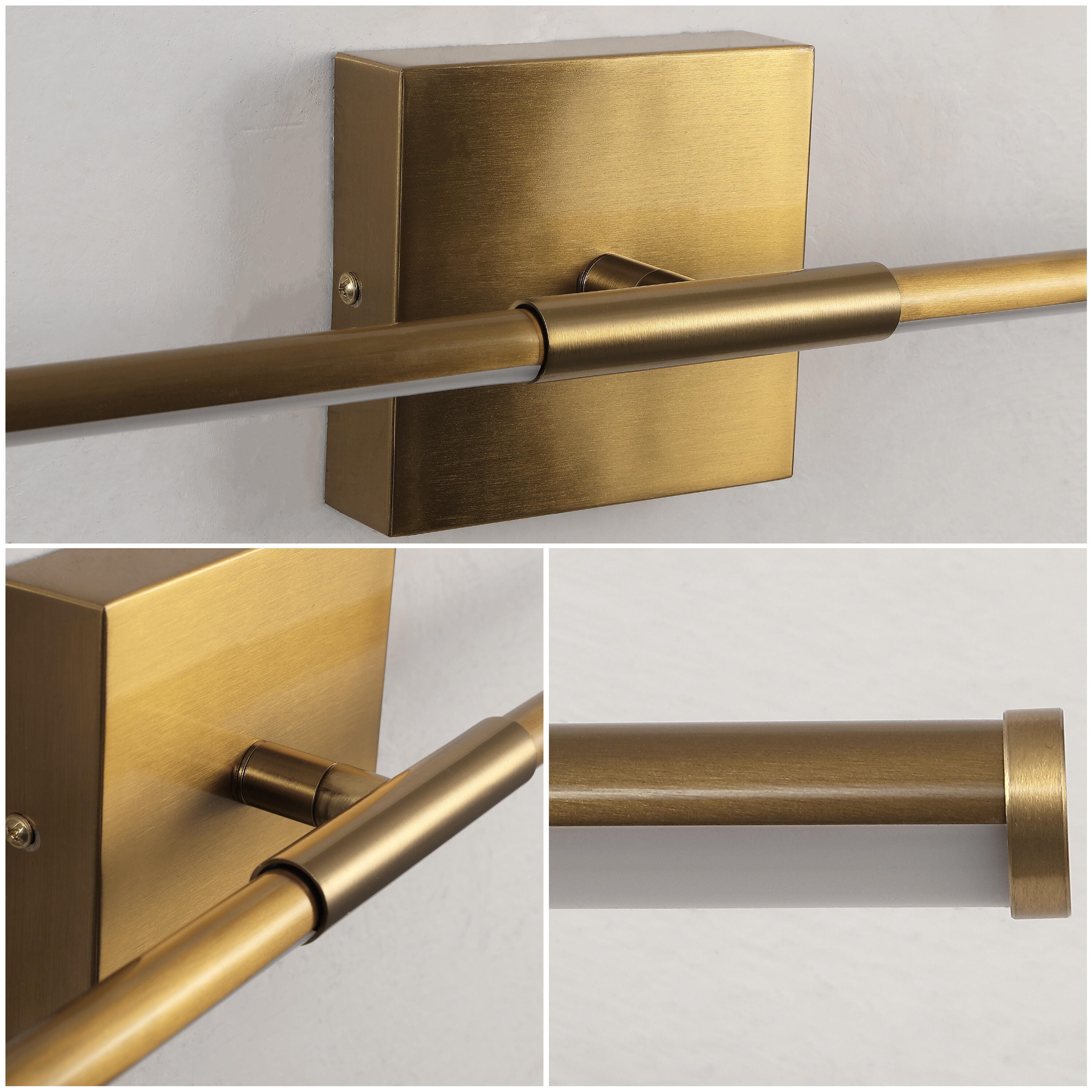 JONATHAN Y McKenna Wall Sconce, Brass Gold, large