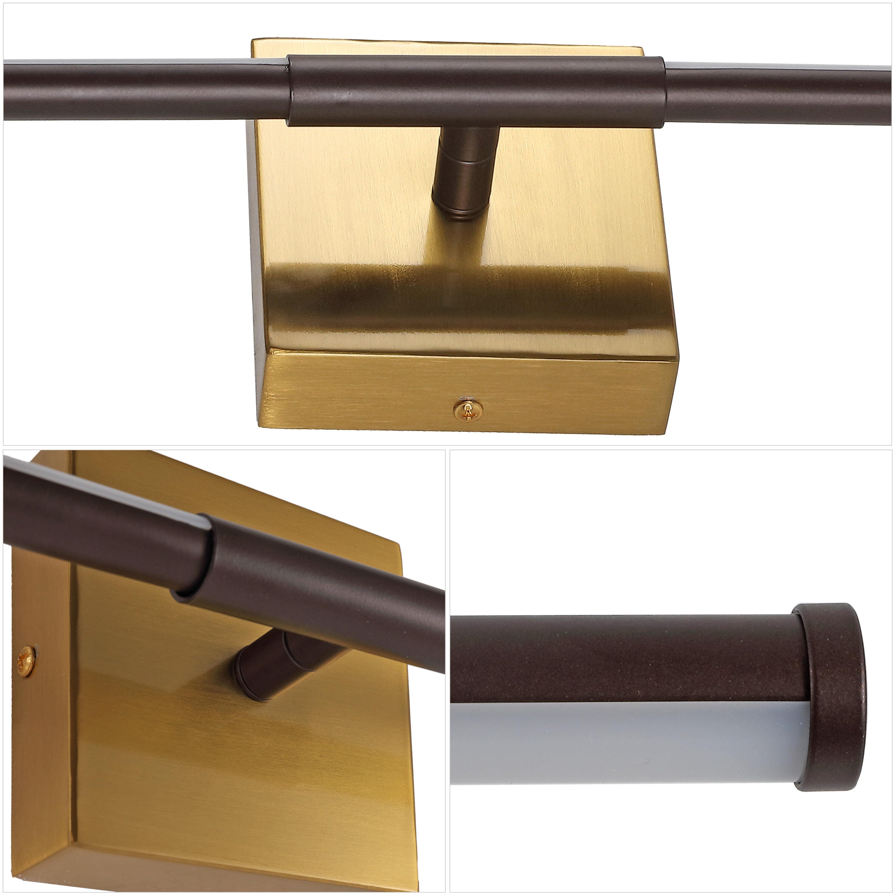 JONATHAN Y McKenna Wall Sconce, Bronze/Brass Gold, large