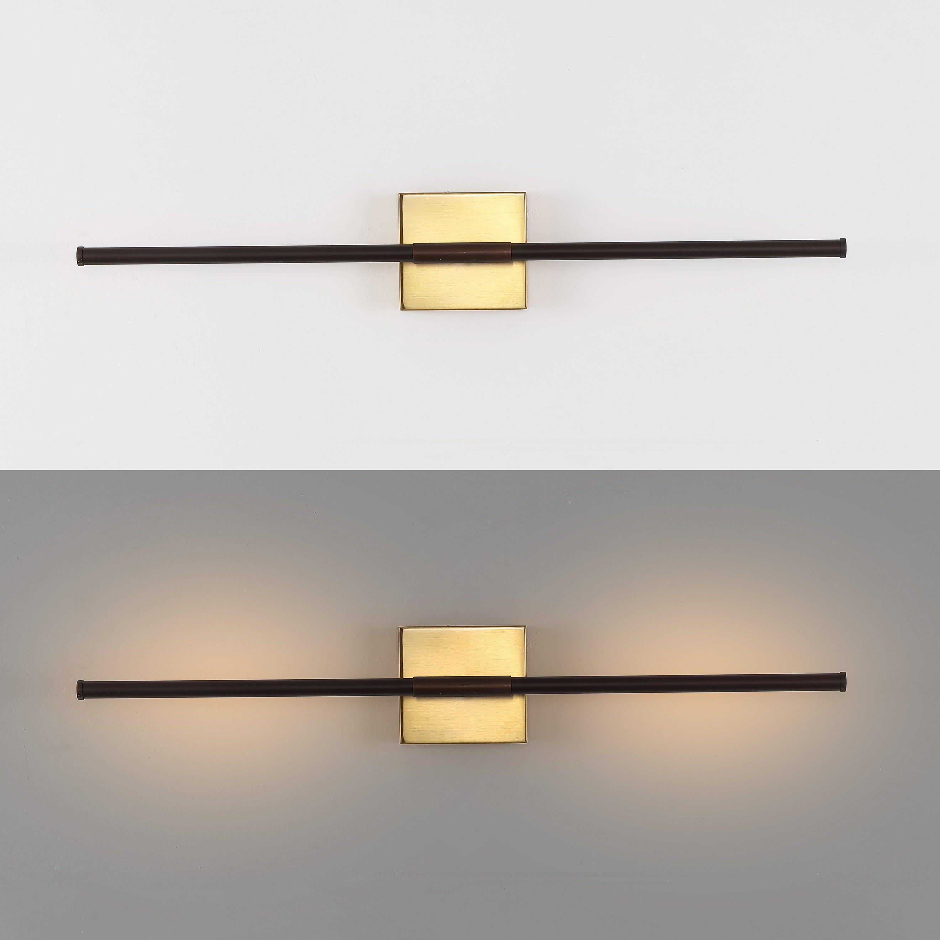 JONATHAN Y McKenna Wall Sconce, Bronze/Brass Gold, large
