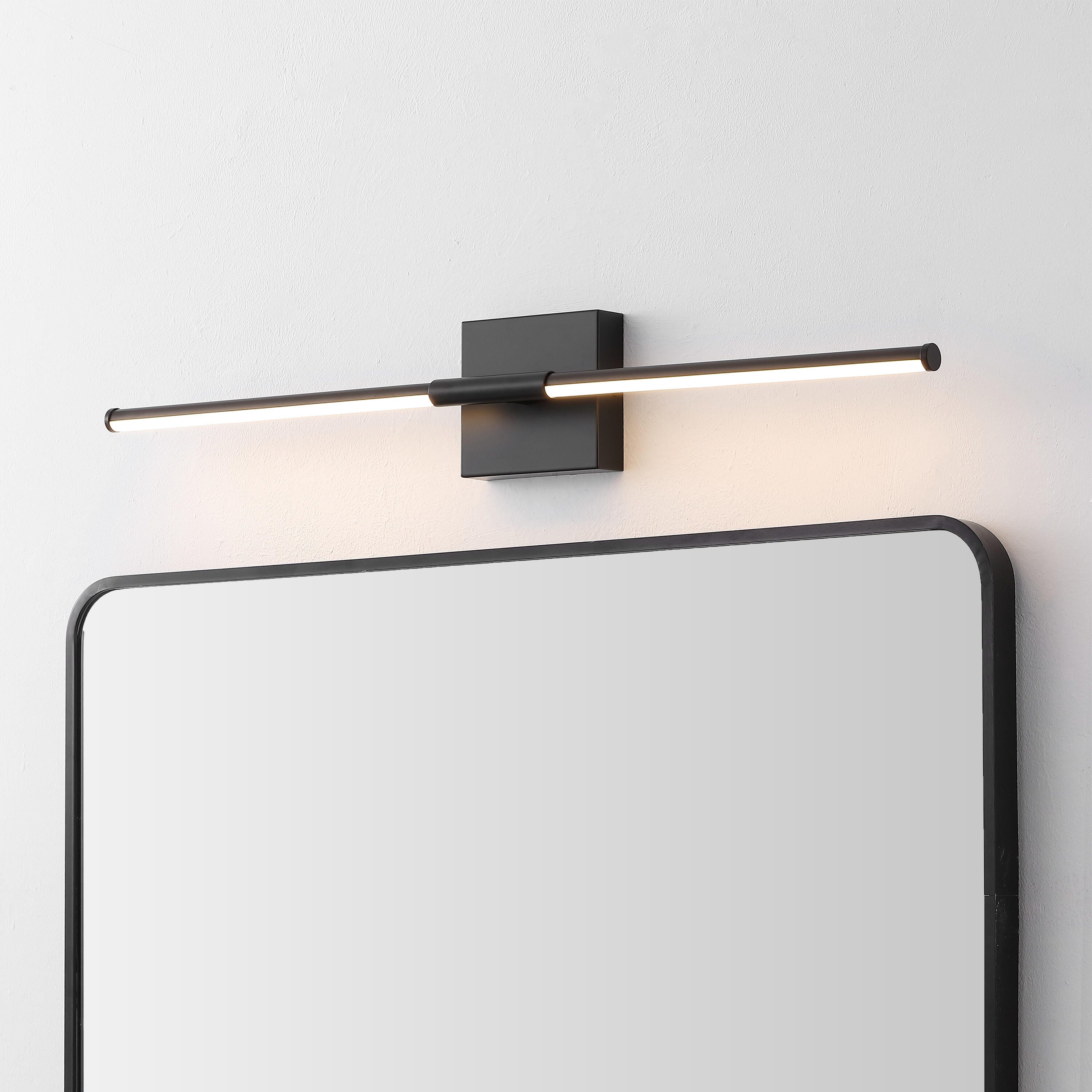 JONATHAN Y McKenna Wall Sconce, Black, rollover