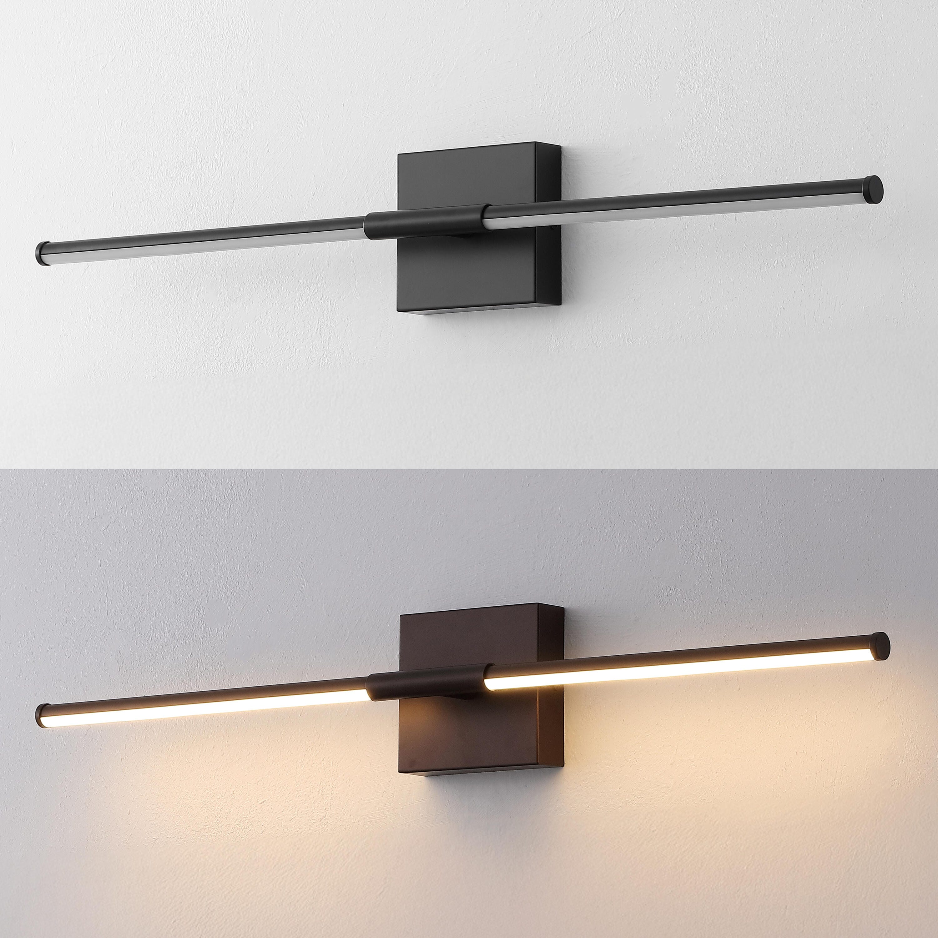 JONATHAN Y McKenna Wall Sconce, Black, large