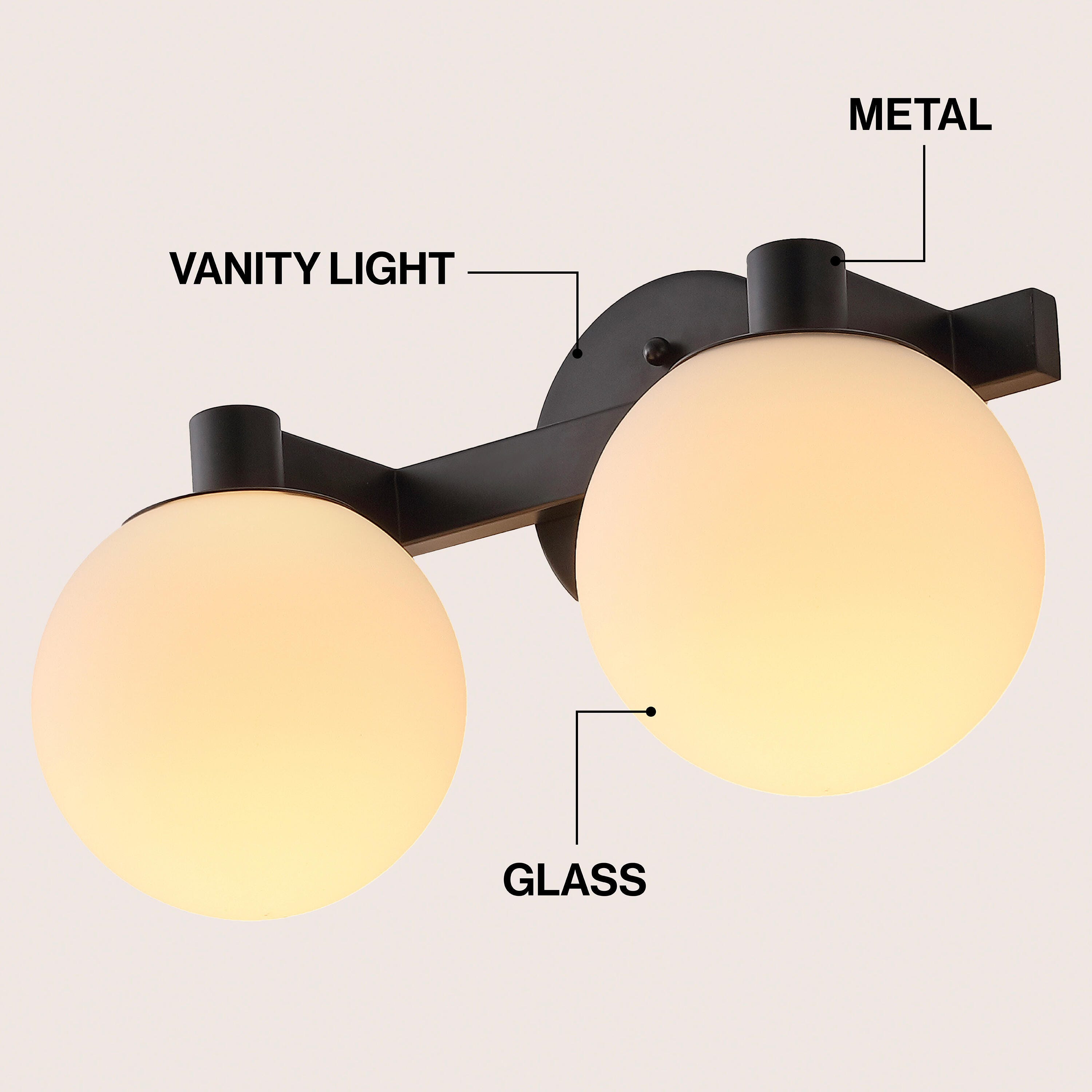 JONATHAN Y Modernist 2-Light Scone, , large