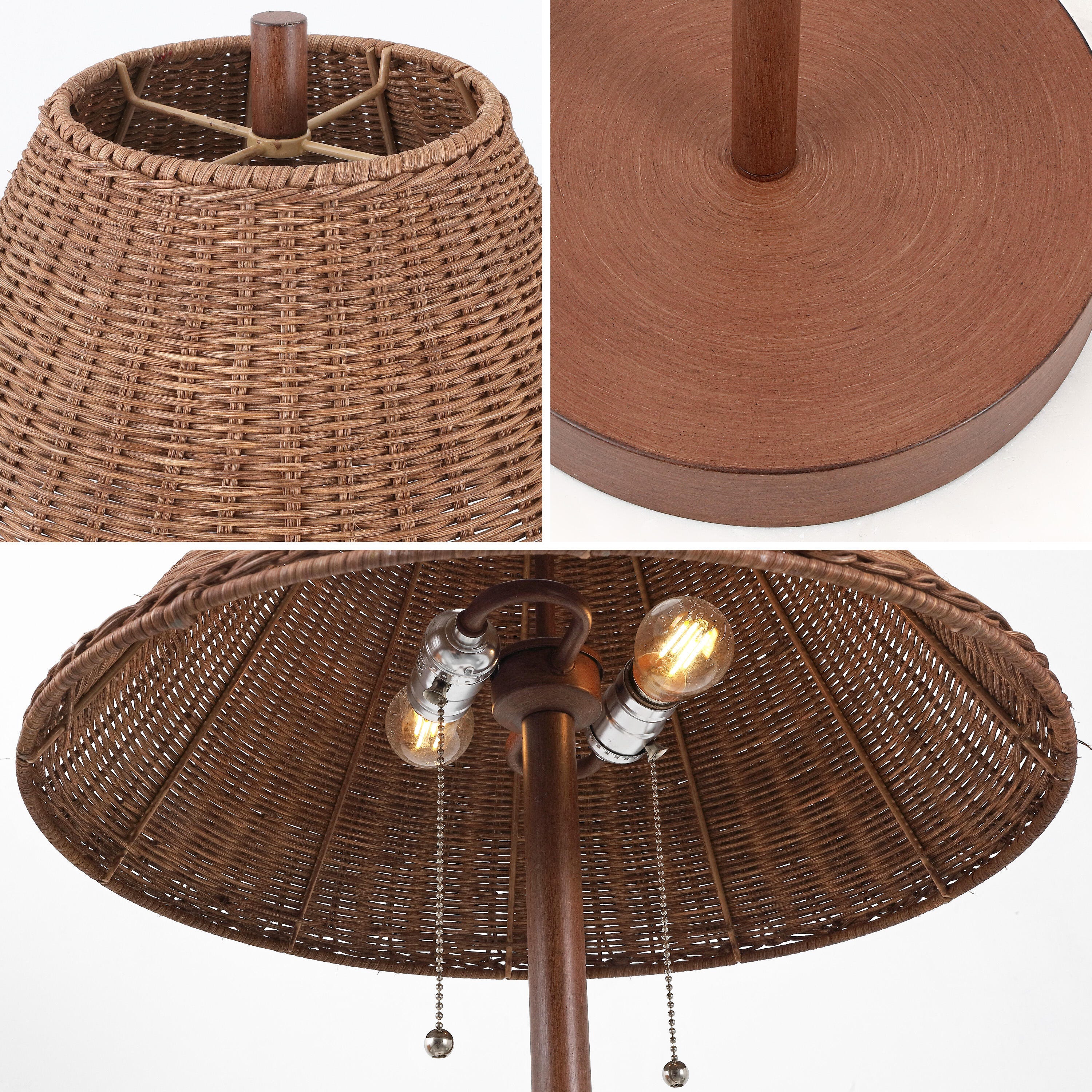 JONATHAN Y Nando Floor Lamp, Dark Brown, large