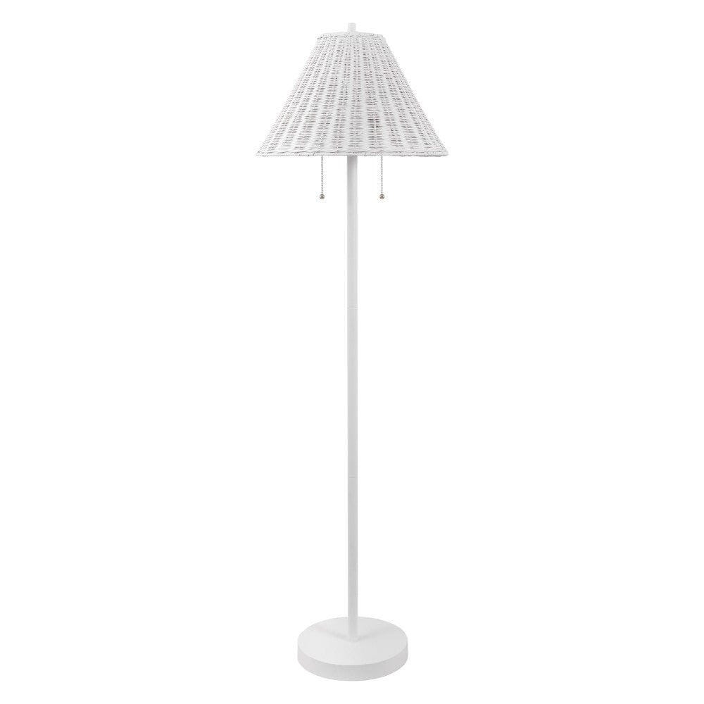 JONATHAN Y Nando Floor Lamp, White, large