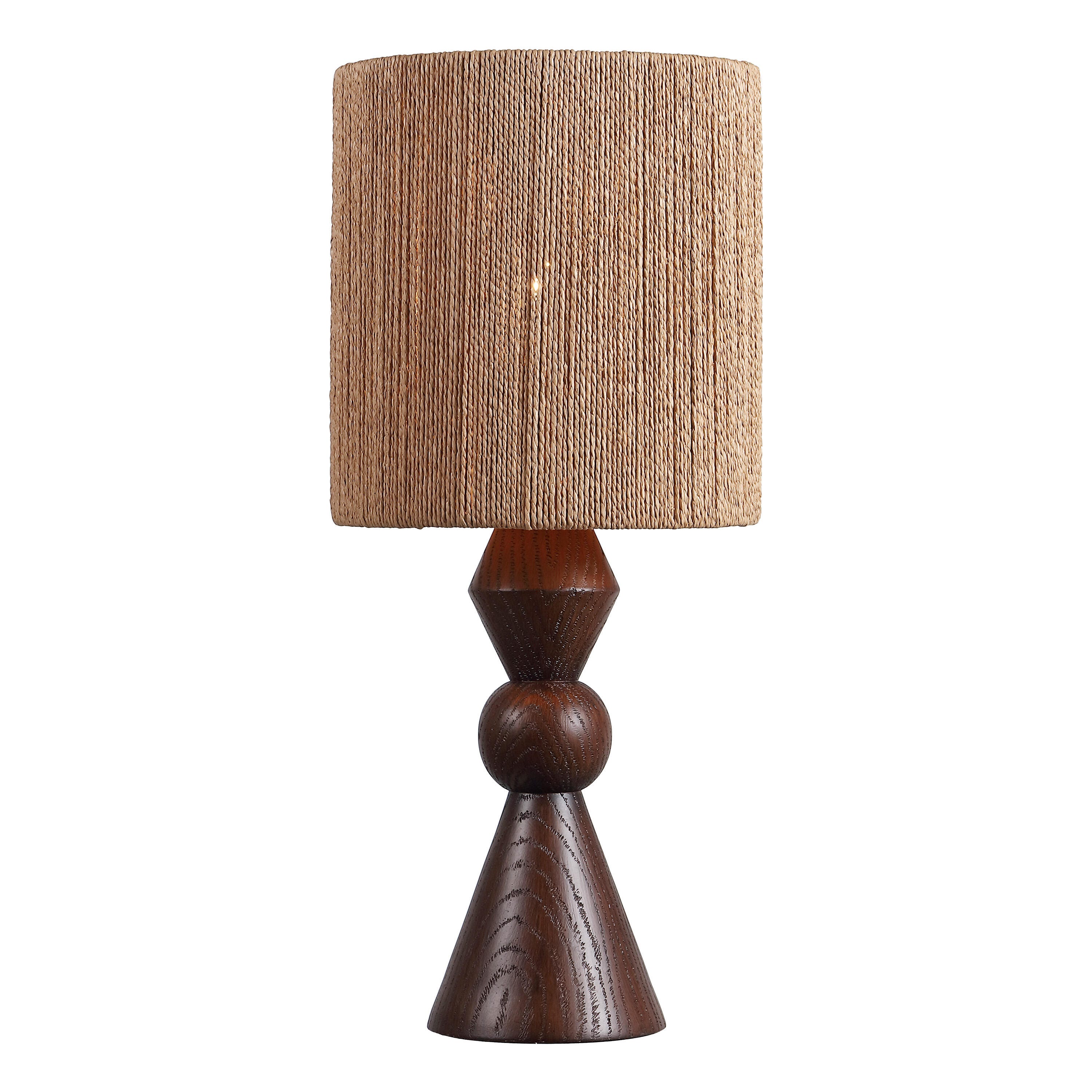 JONATHAN Y Orbic Taper Table Lamp, Dark Brown, large