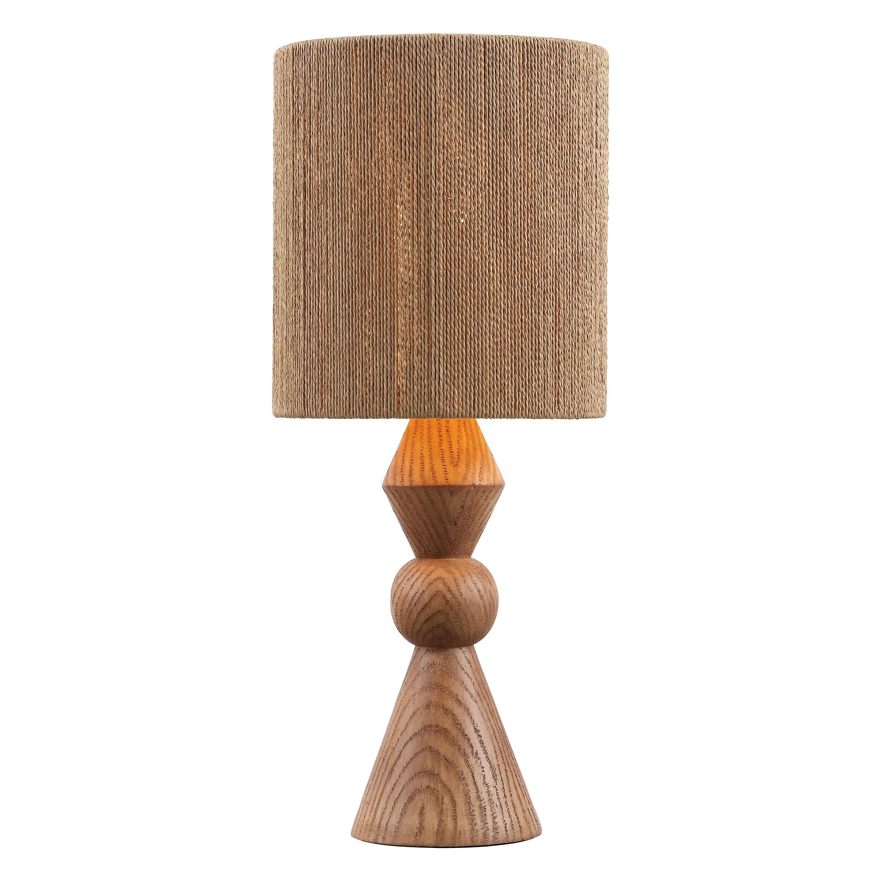 JONATHAN Y Orbic Taper Table Lamp, Brown, large