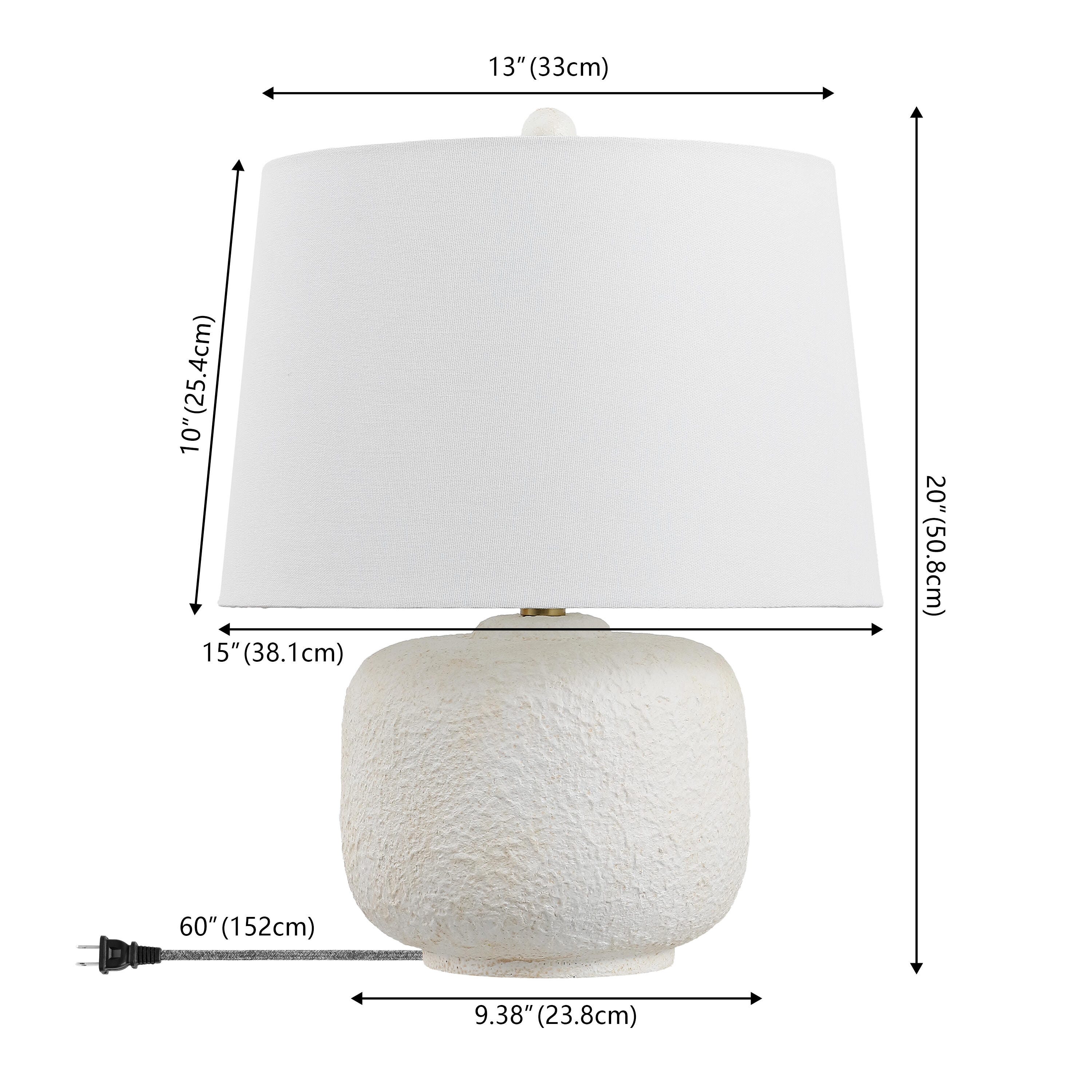 JONATHAN Y Qualm Table Lamp (Set of 2), Antique White, large