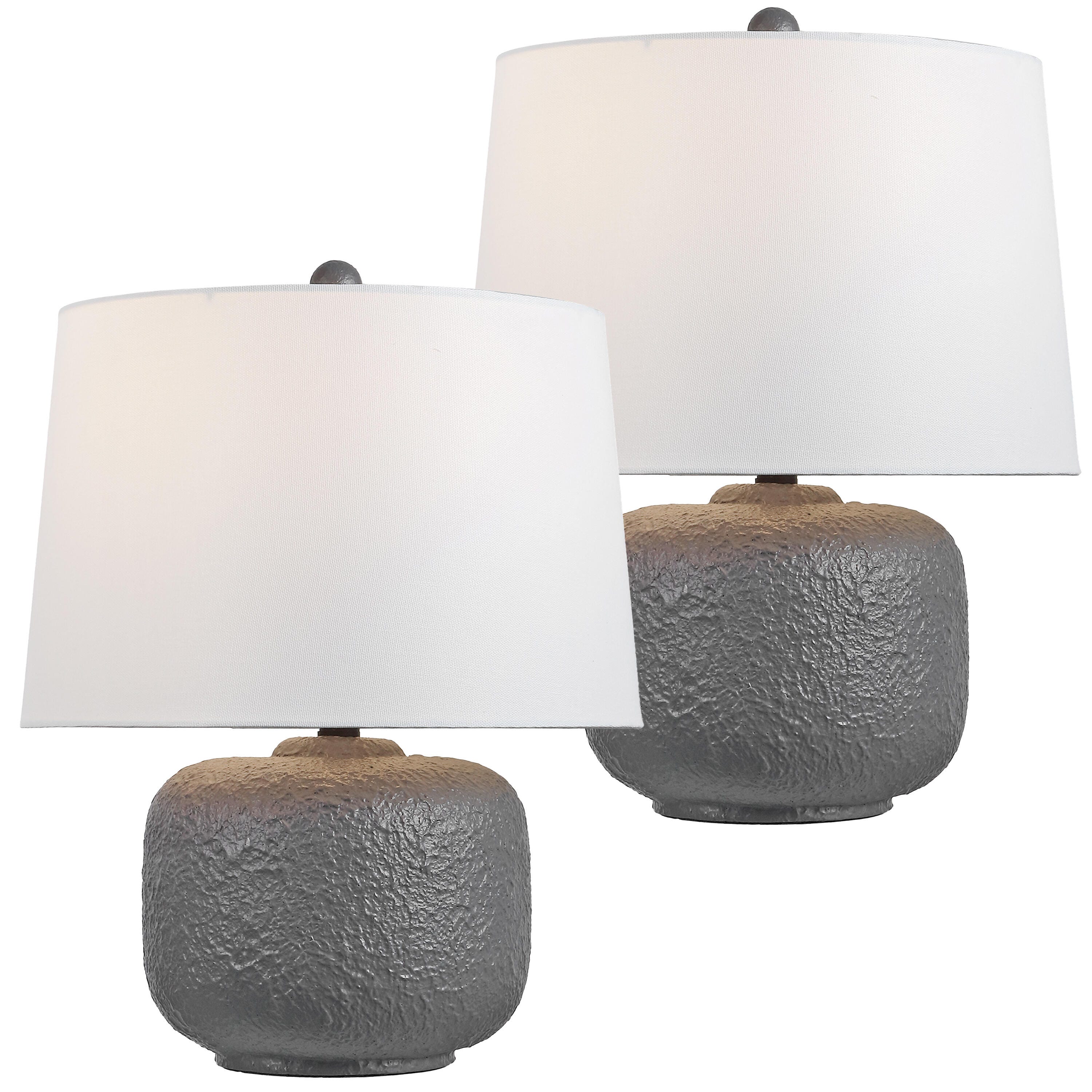JONATHAN Y Qualm Table Lamp (Set of 2), Gray, large