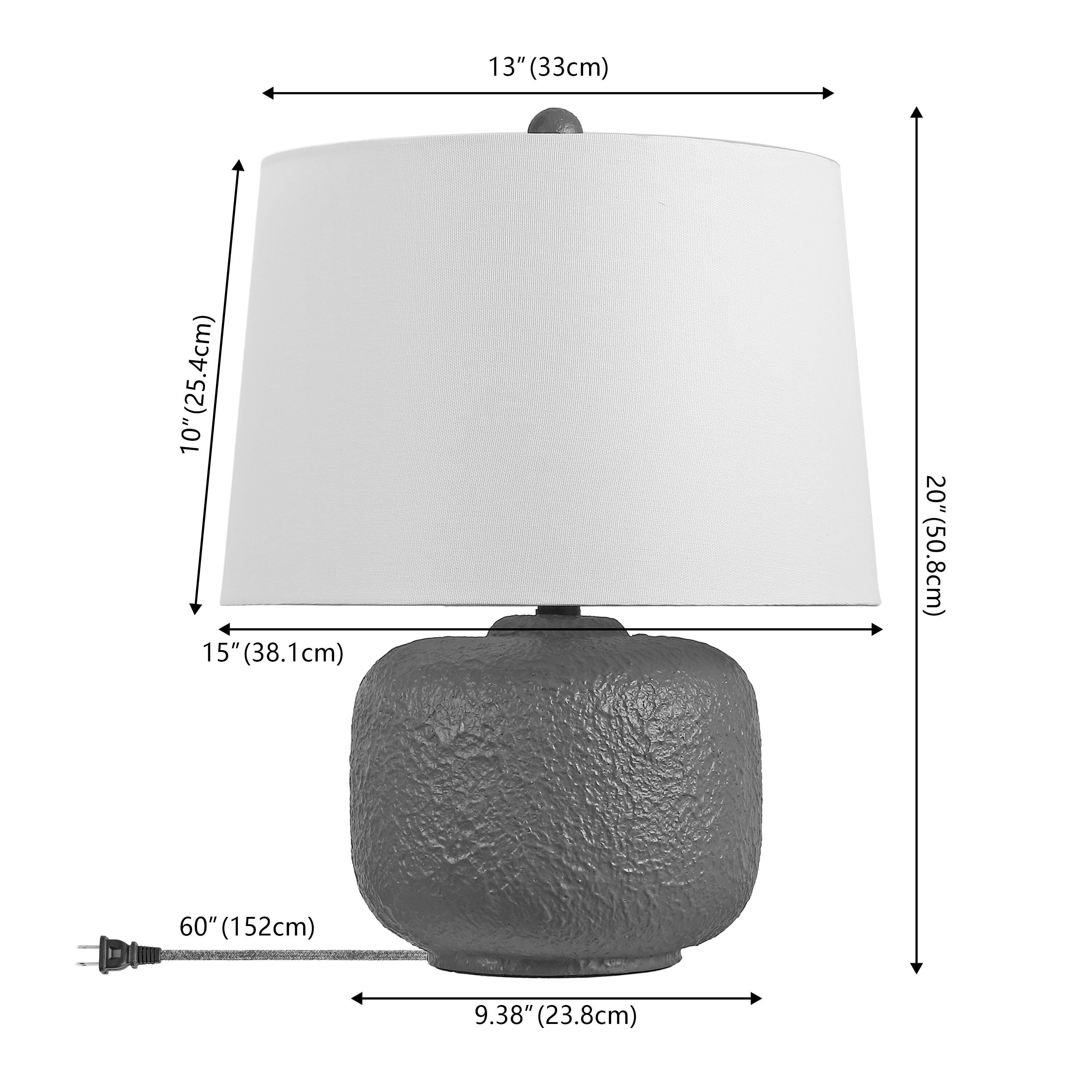 JONATHAN Y Qualm Table Lamp (Set of 2), Gray, large
