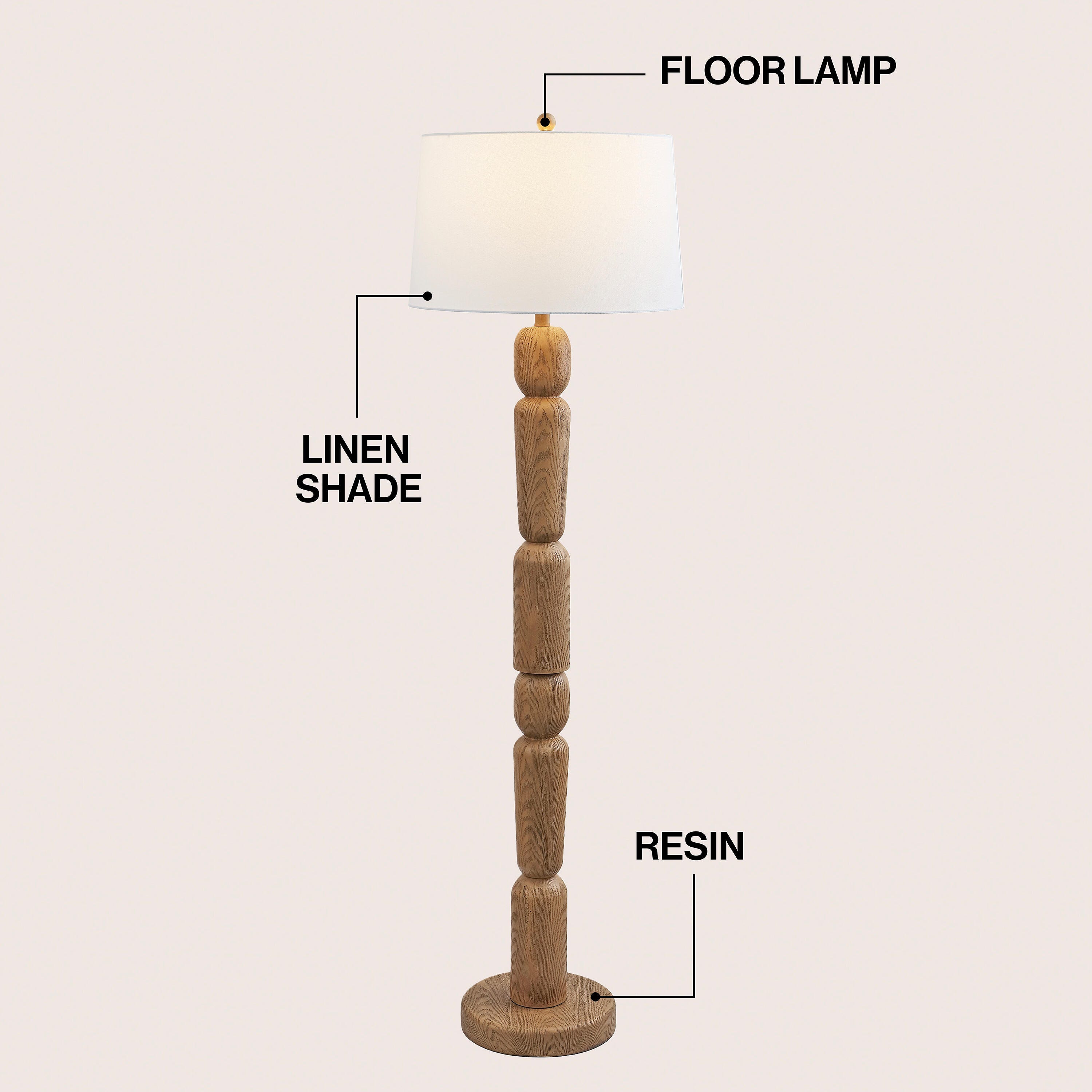JONATHAN Y Rustara Floor Lamp, , large