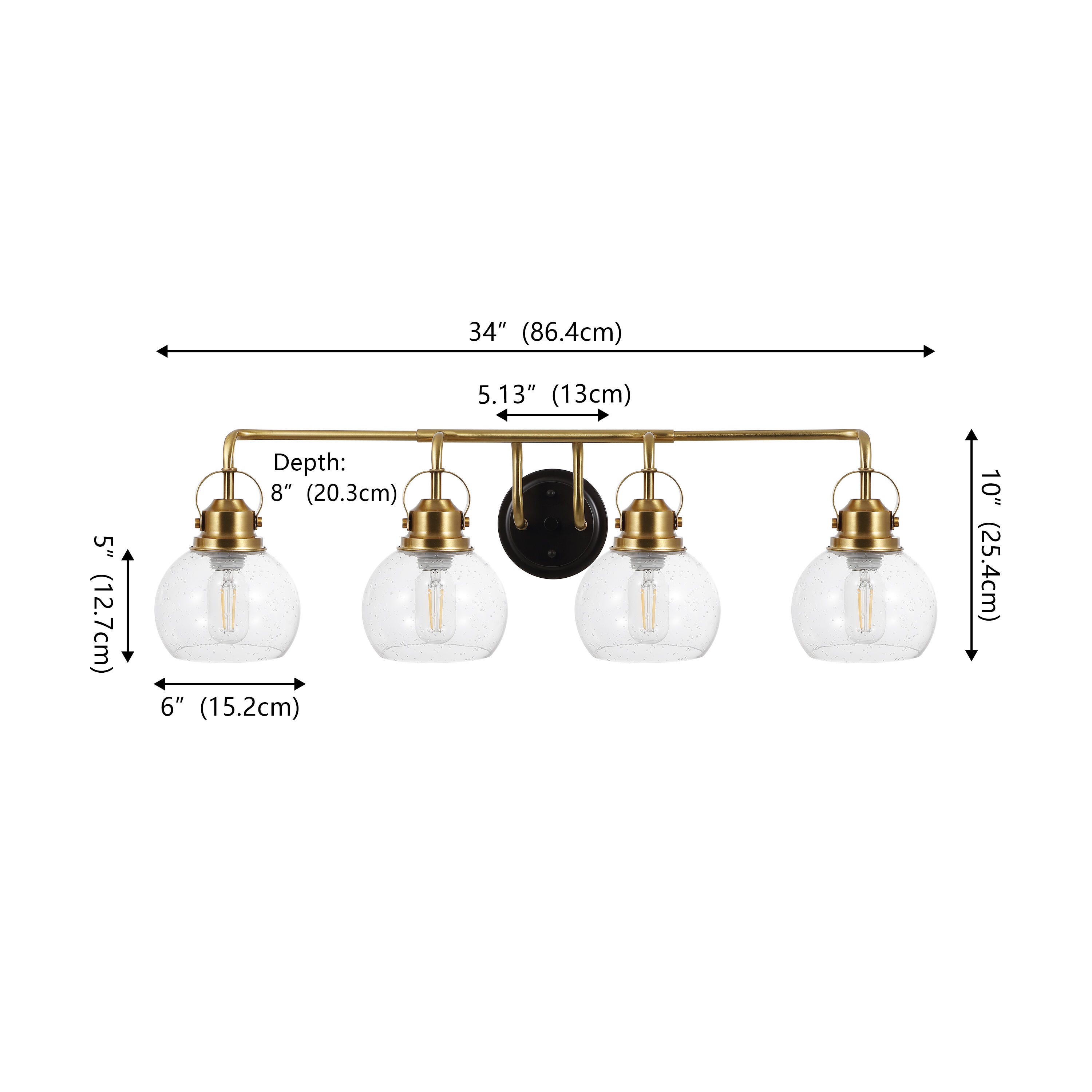JONATHAN Y Shirley 4-Light Scone, , large