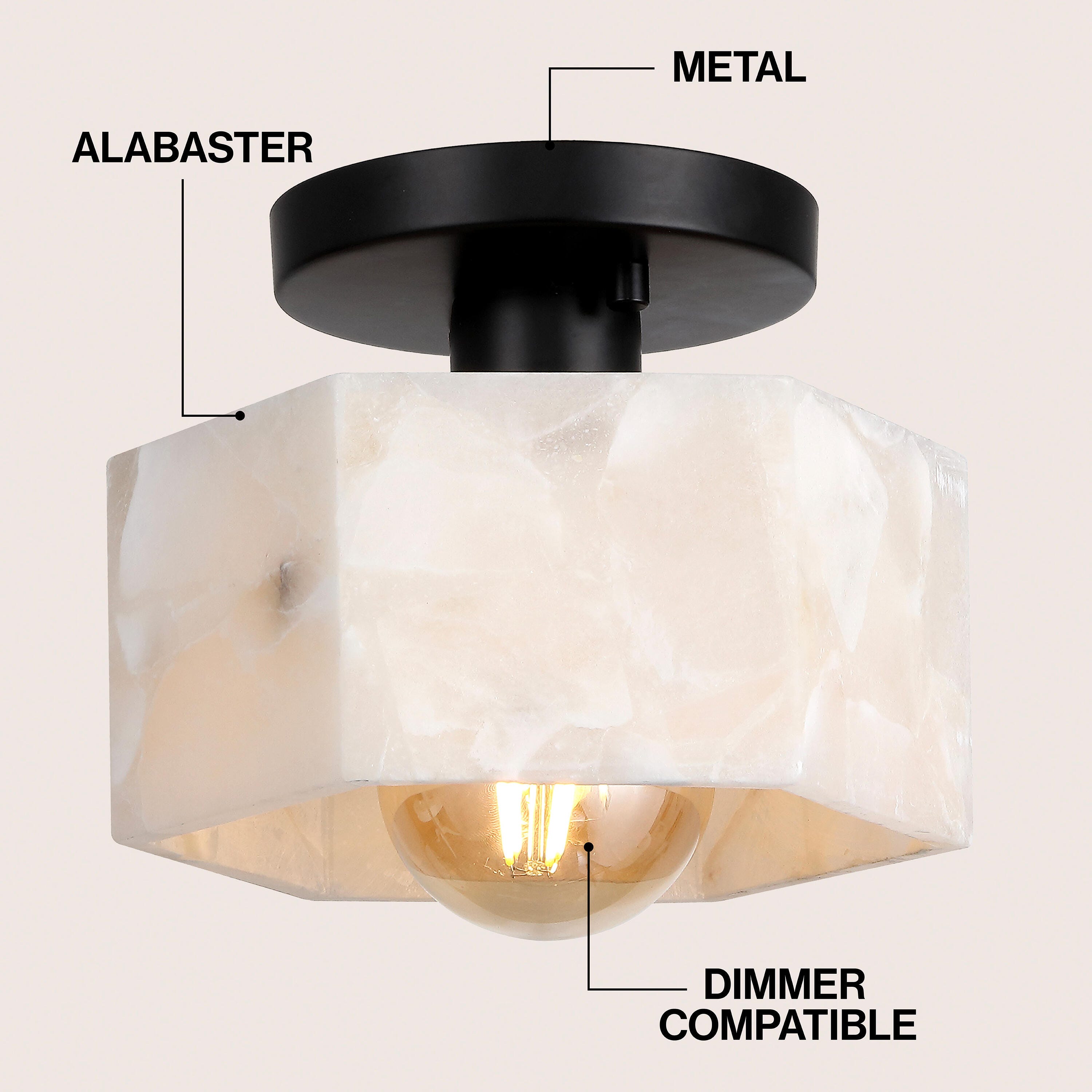 JONATHAN Y Tessa Flush Mount Light, , large