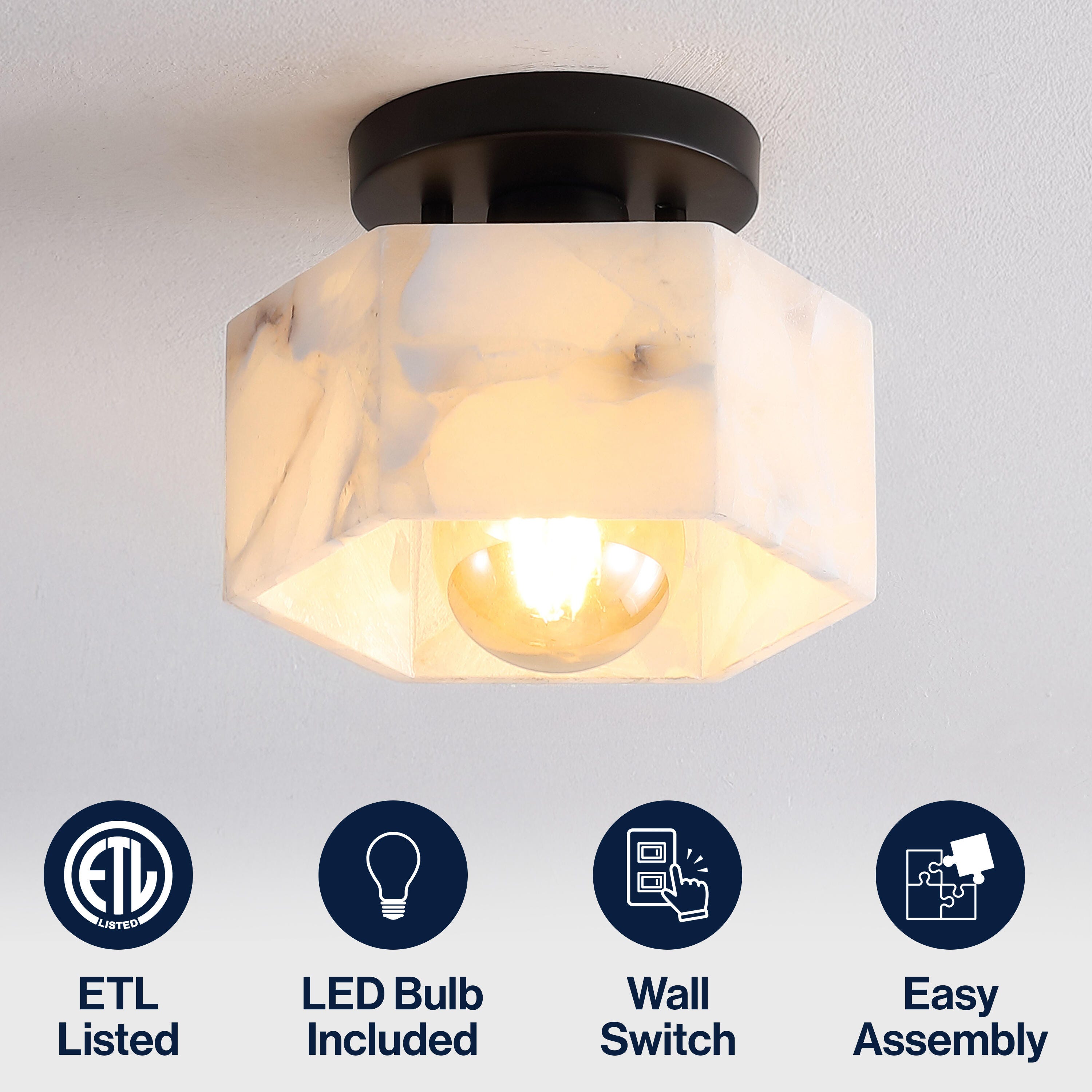 JONATHAN Y Tessa Flush Mount Light, , large