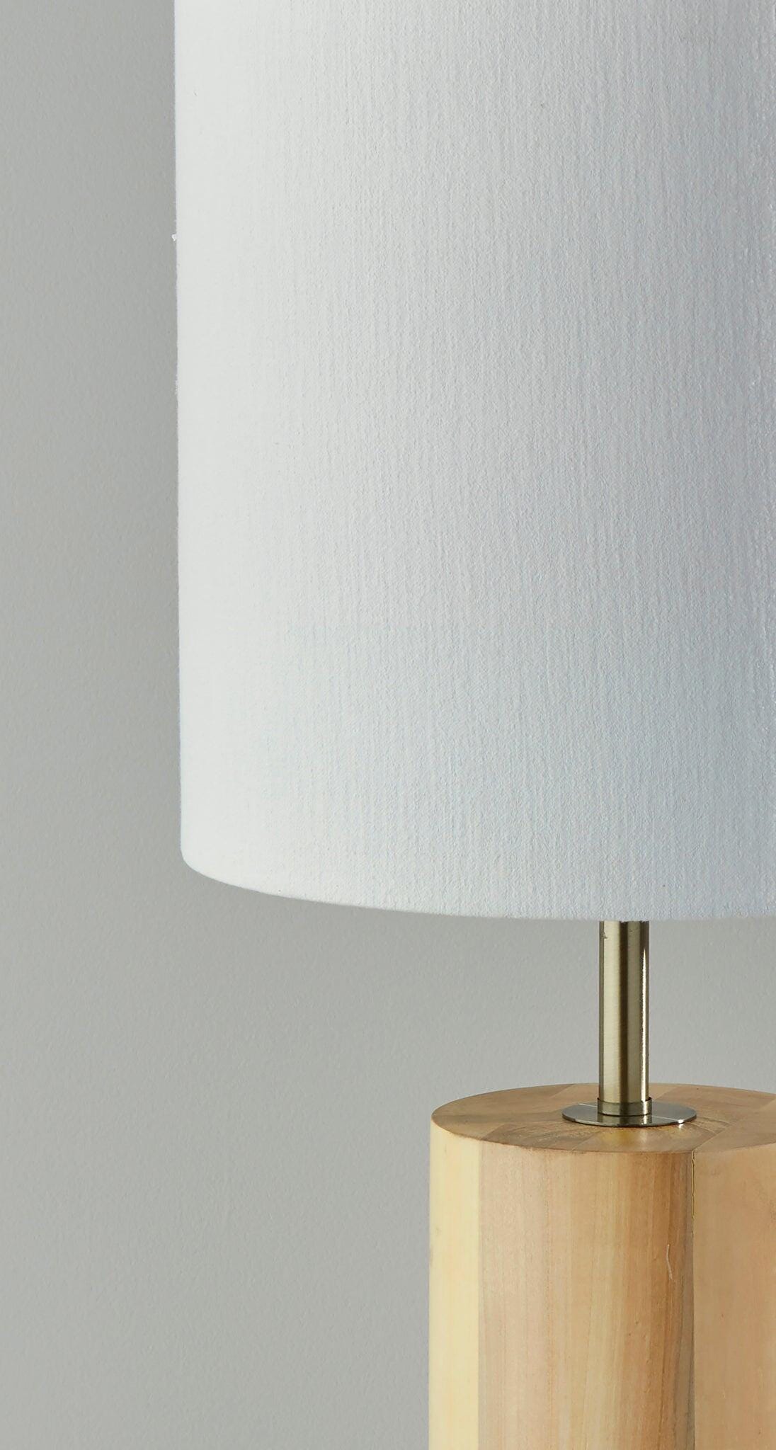 Adesso Dean Table Lamp, Natural/Antique Brass, large