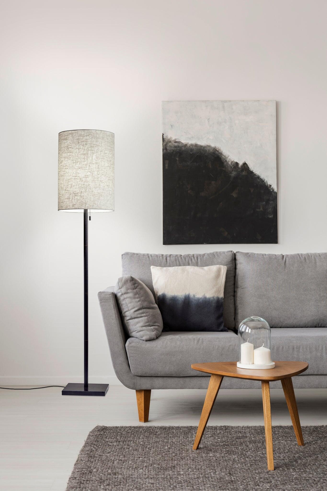 Adesso Liam Floor Lamp, Dark Bronze, rollover
