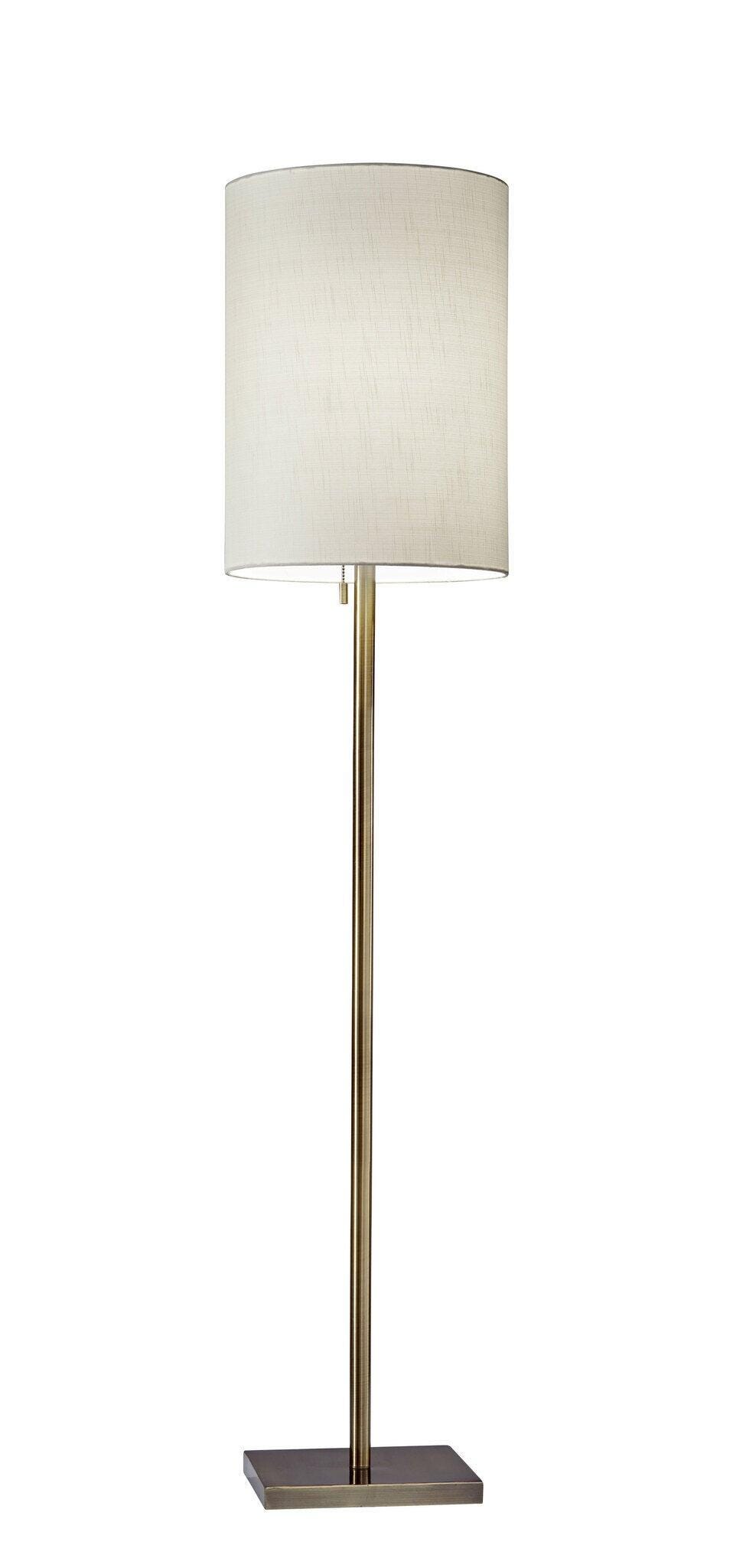 Adesso Liam Floor Lamp, Antique Brass, large