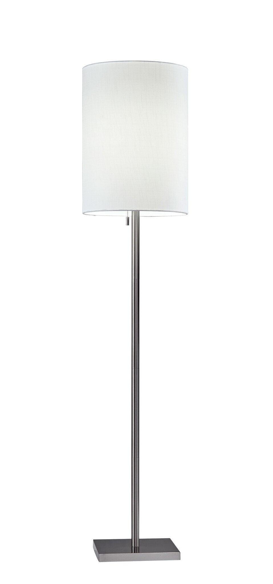 Adesso Liam Floor Lamp, Gray, large