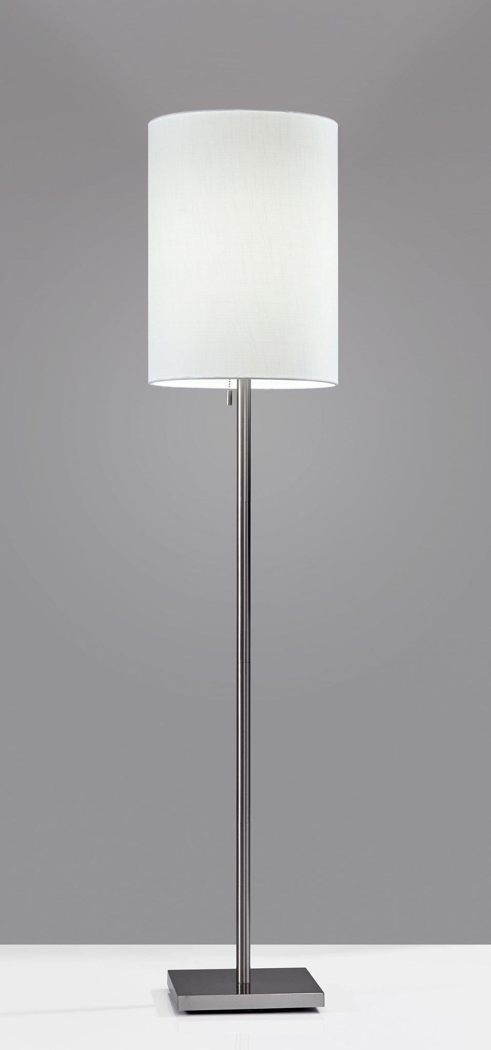 Adesso Liam Floor Lamp, Gray, large