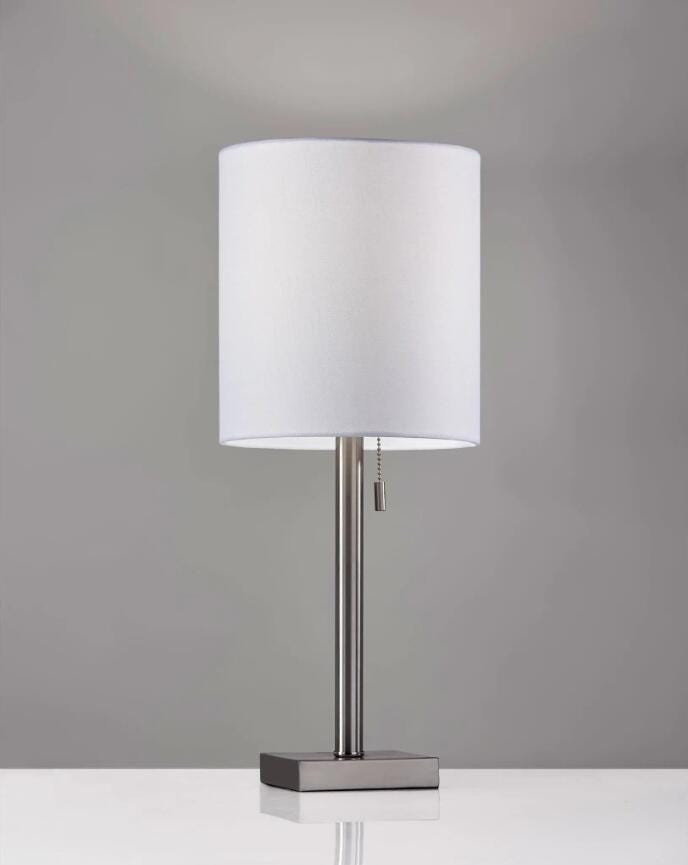 Adesso Liam Table Lamp, Gray, rollover