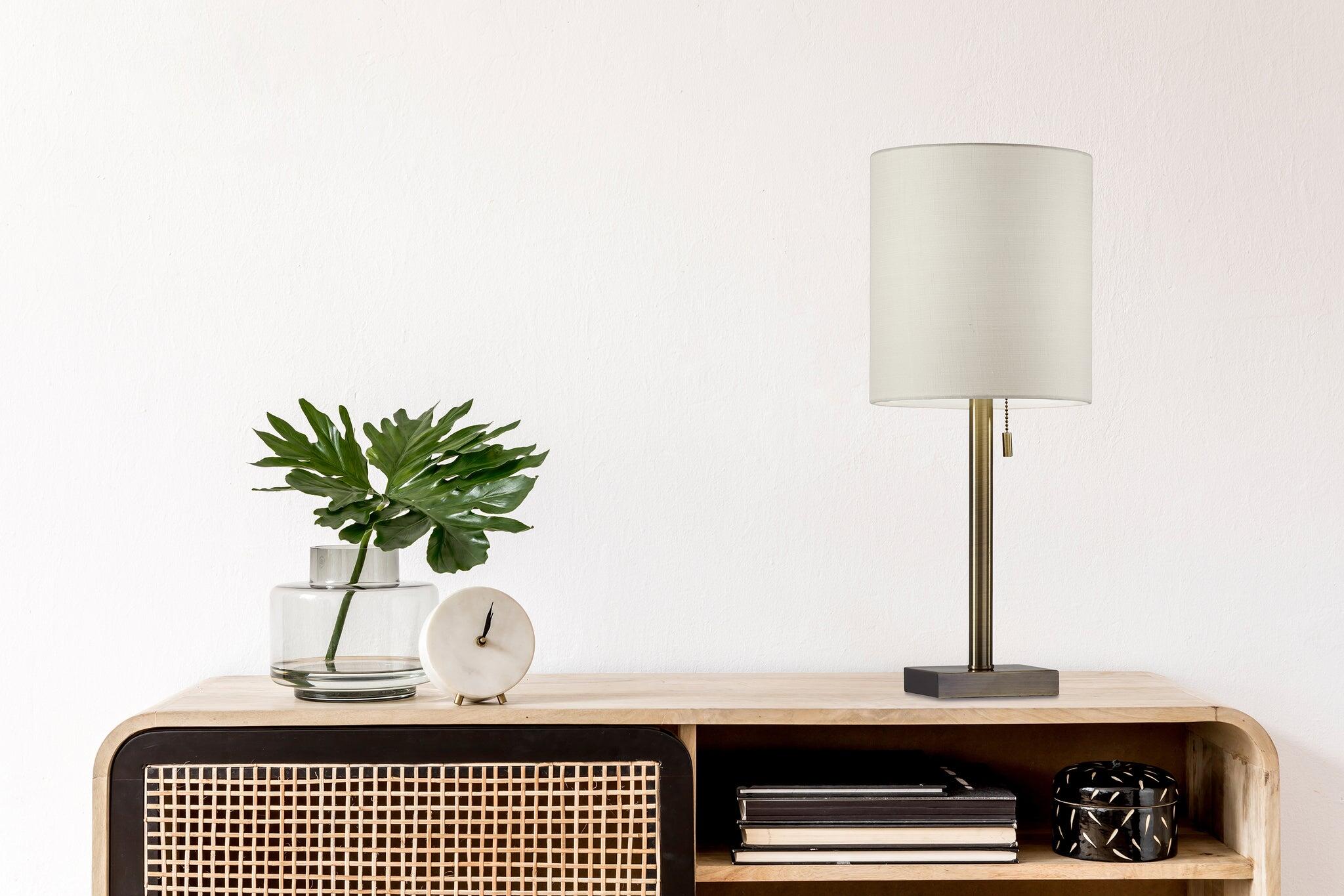 Adesso Liam Table Lamp, Antique Brass, rollover