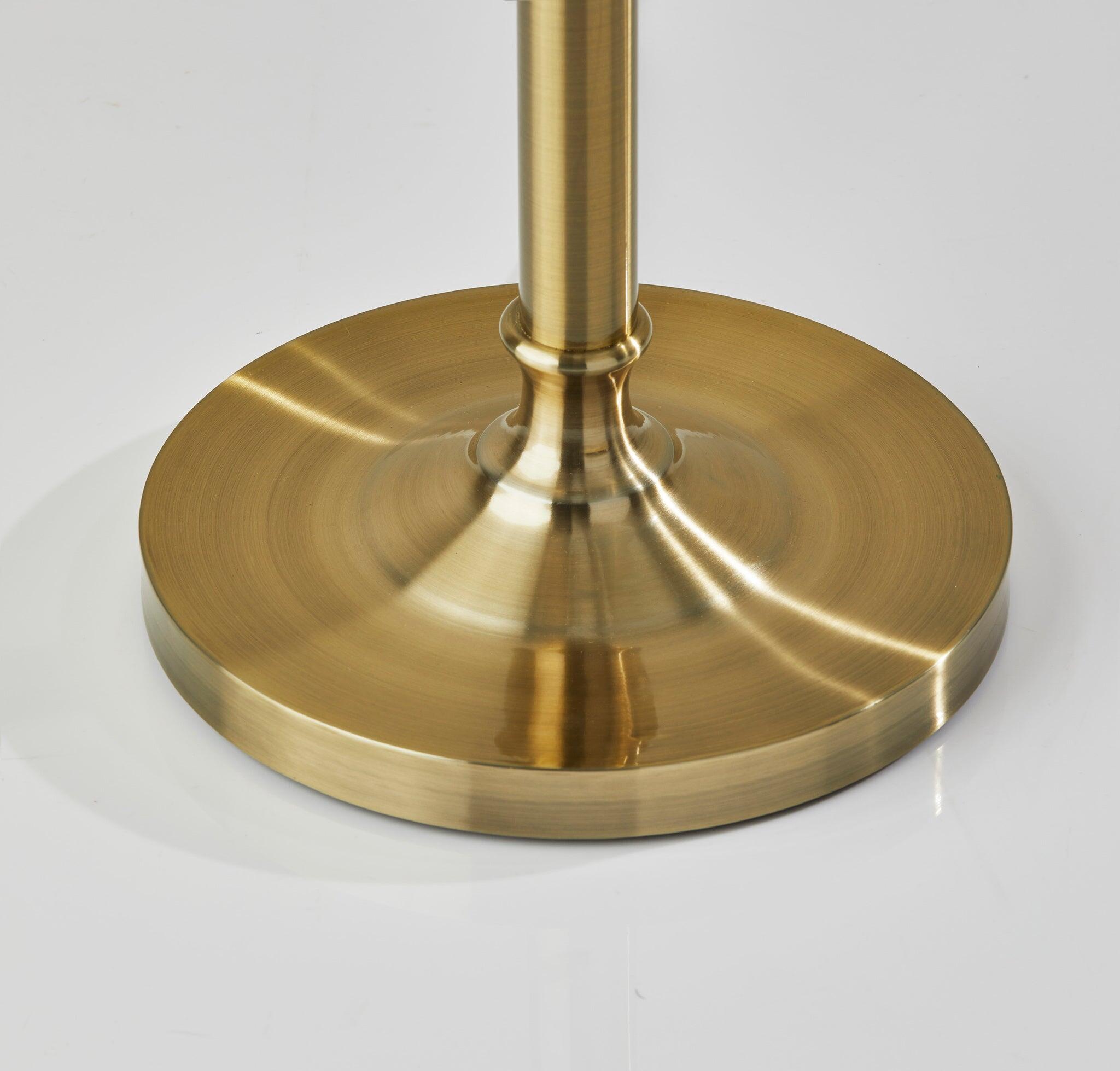 Adesso Simplee Barton Floor Lamp, Antique Brass, large