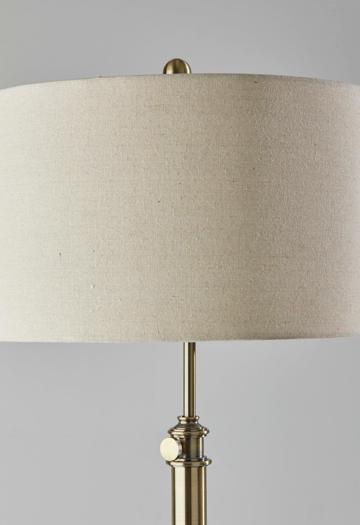 Adesso Simplee Barton Floor Lamp, Antique Brass, large