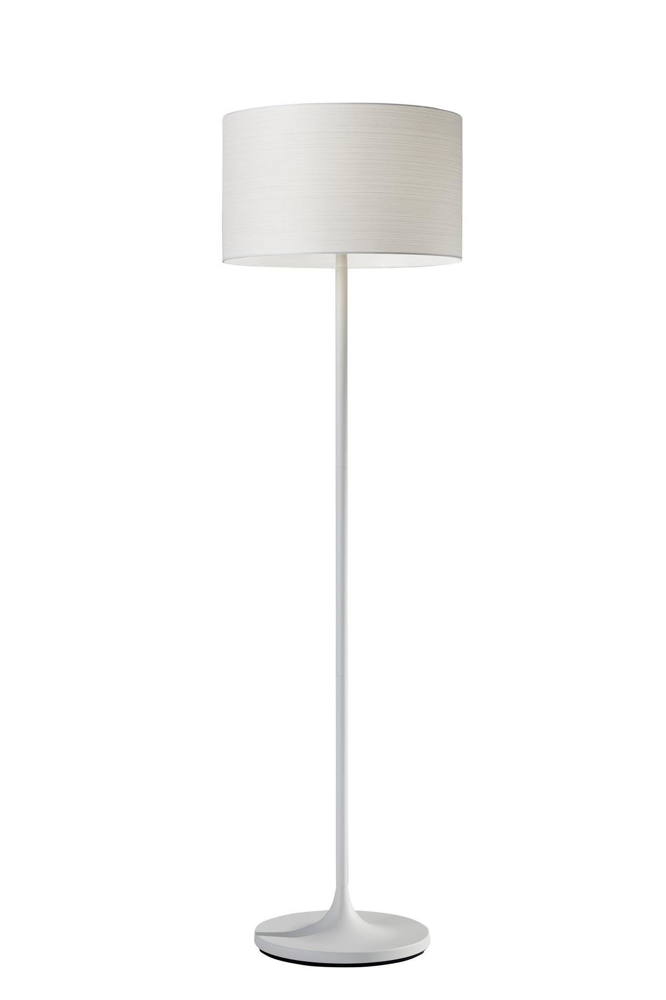 Adesso Oslo Floor Lamp, White, large