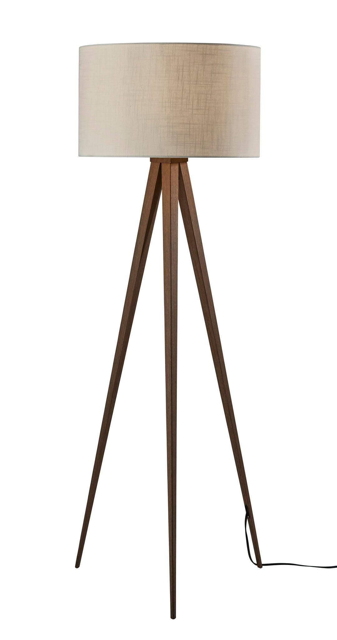 Adesso Director Floor Lamp, Brown, large
