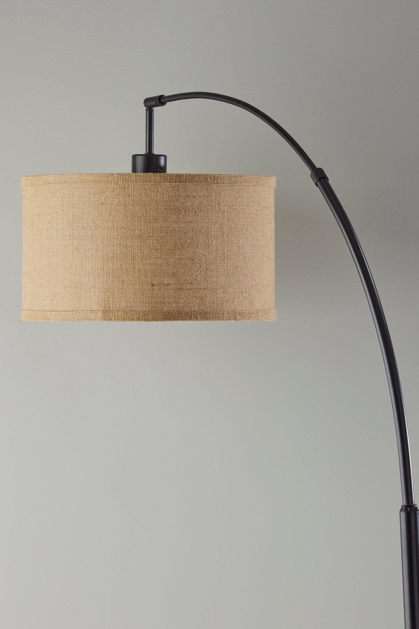 Adesso Simplee Burlap Arc Floor Lamp, , large